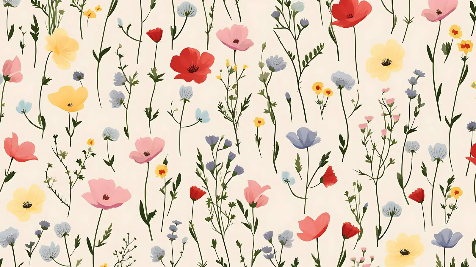 Elegant Wildflower Pastel Floral Pattern — free download from Dotvec