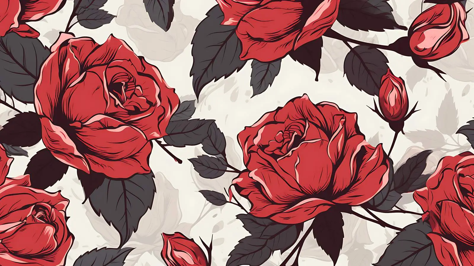 Vintage Rose Floral Pattern — free download from Dotvec