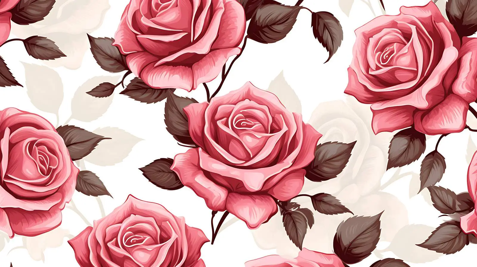 Vintage Rose Floral Seamless Pattern — free download from Dotvec