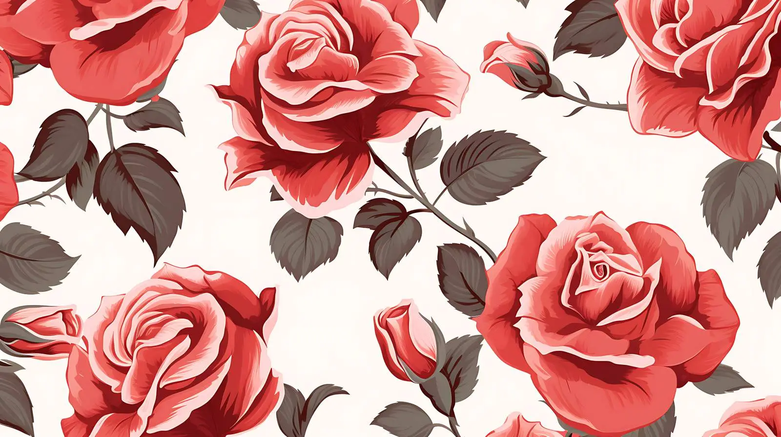 Vintage Rose Floral Seamless Pattern — free download from Dotvec