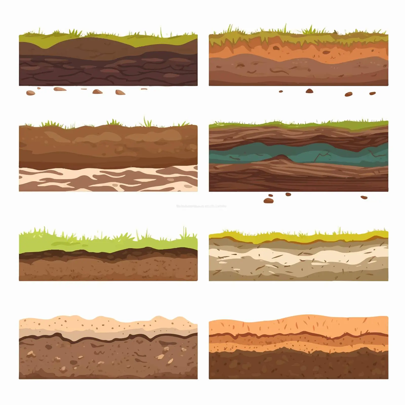 Seamless Underground Ground Cross Sections Textures – free realistic texture image from Dotvec