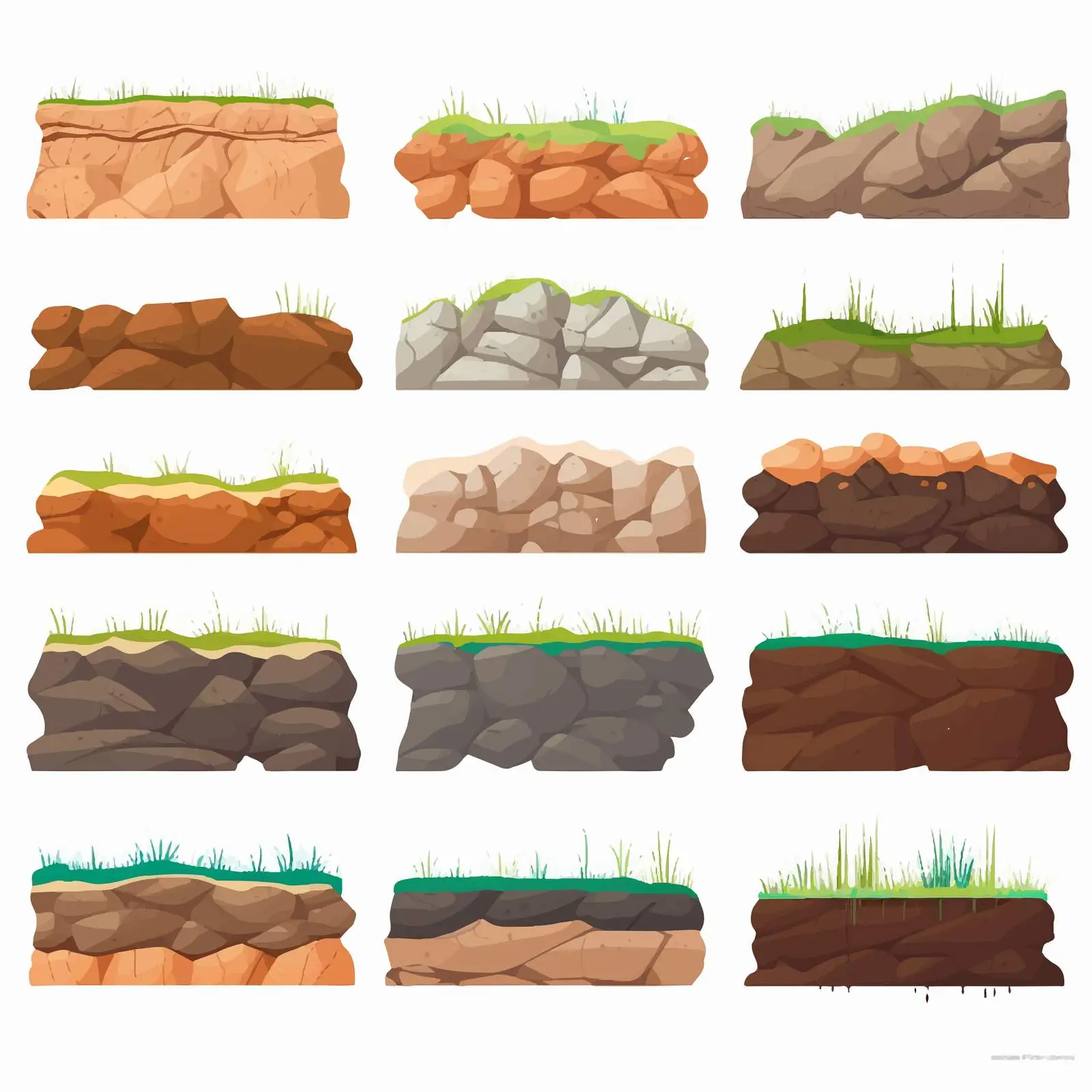 Seamless Underground Textures and Cross Sections — free download from Dotvec