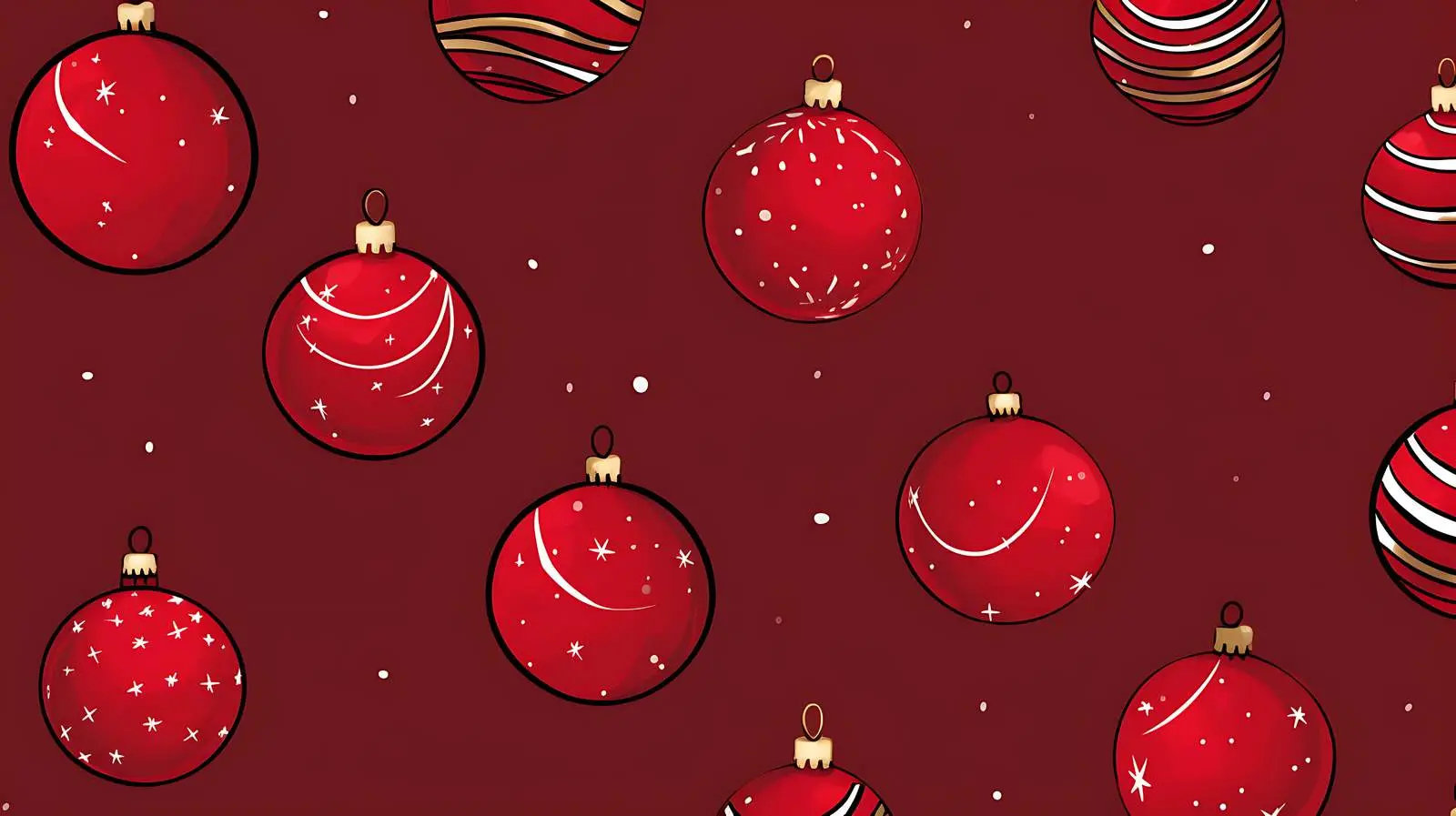 Christmas Balls Seamless Pattern — free download from Dotvec