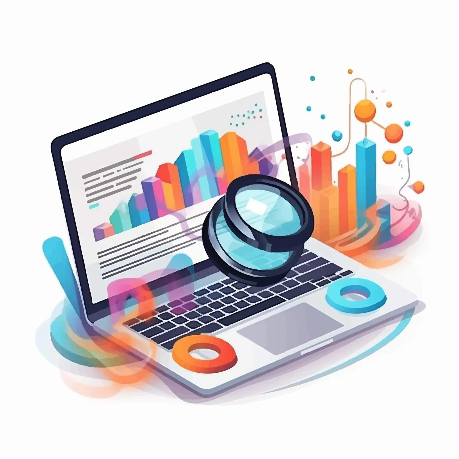 Search Engine Optimization Vector Illustration Design – free analytics image from Dotvec