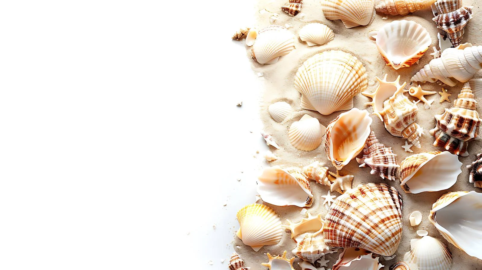 Seashell Beach Vacation Background — free download from Dotvec