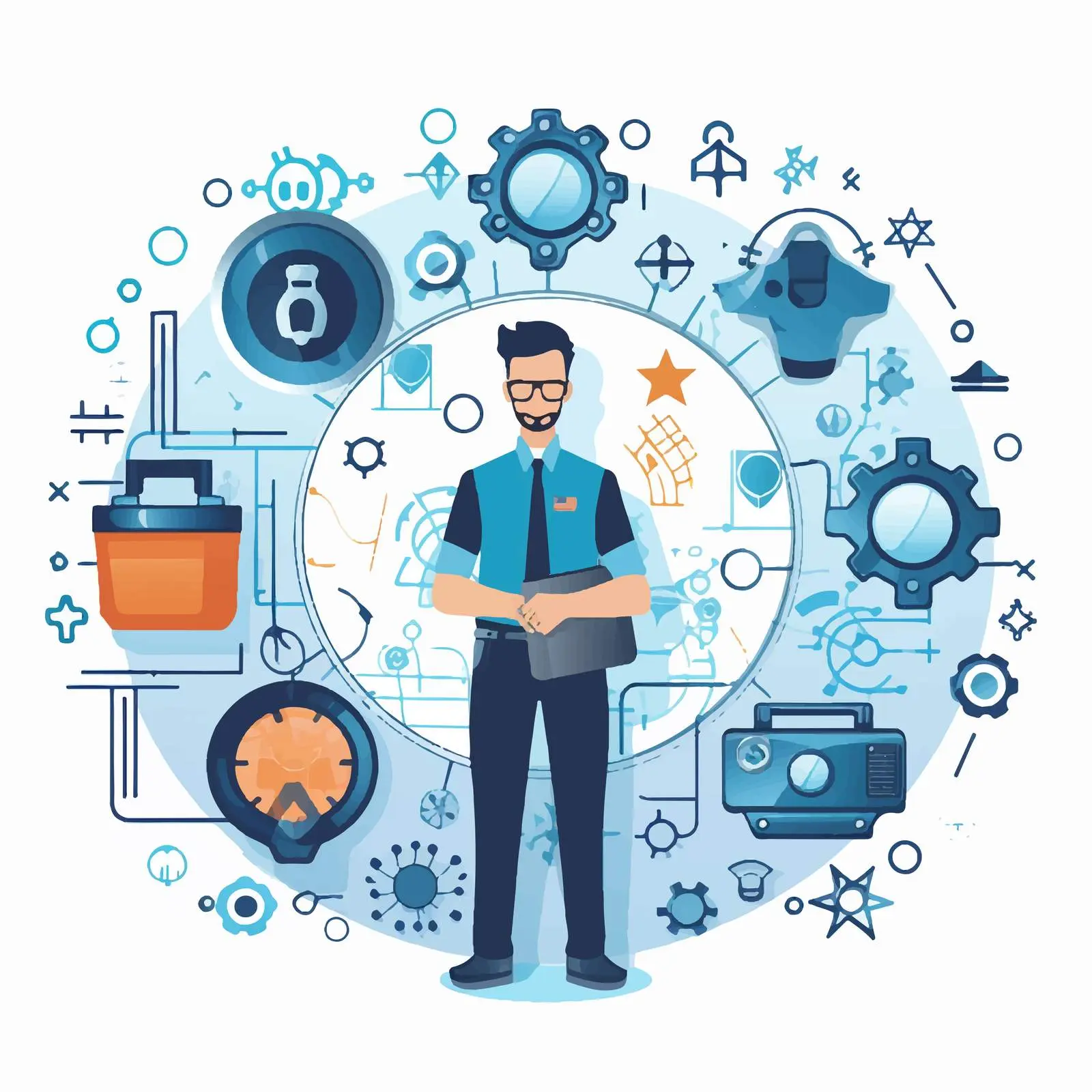 Security Design Vector Illustration on White Background — free download from Dotvec