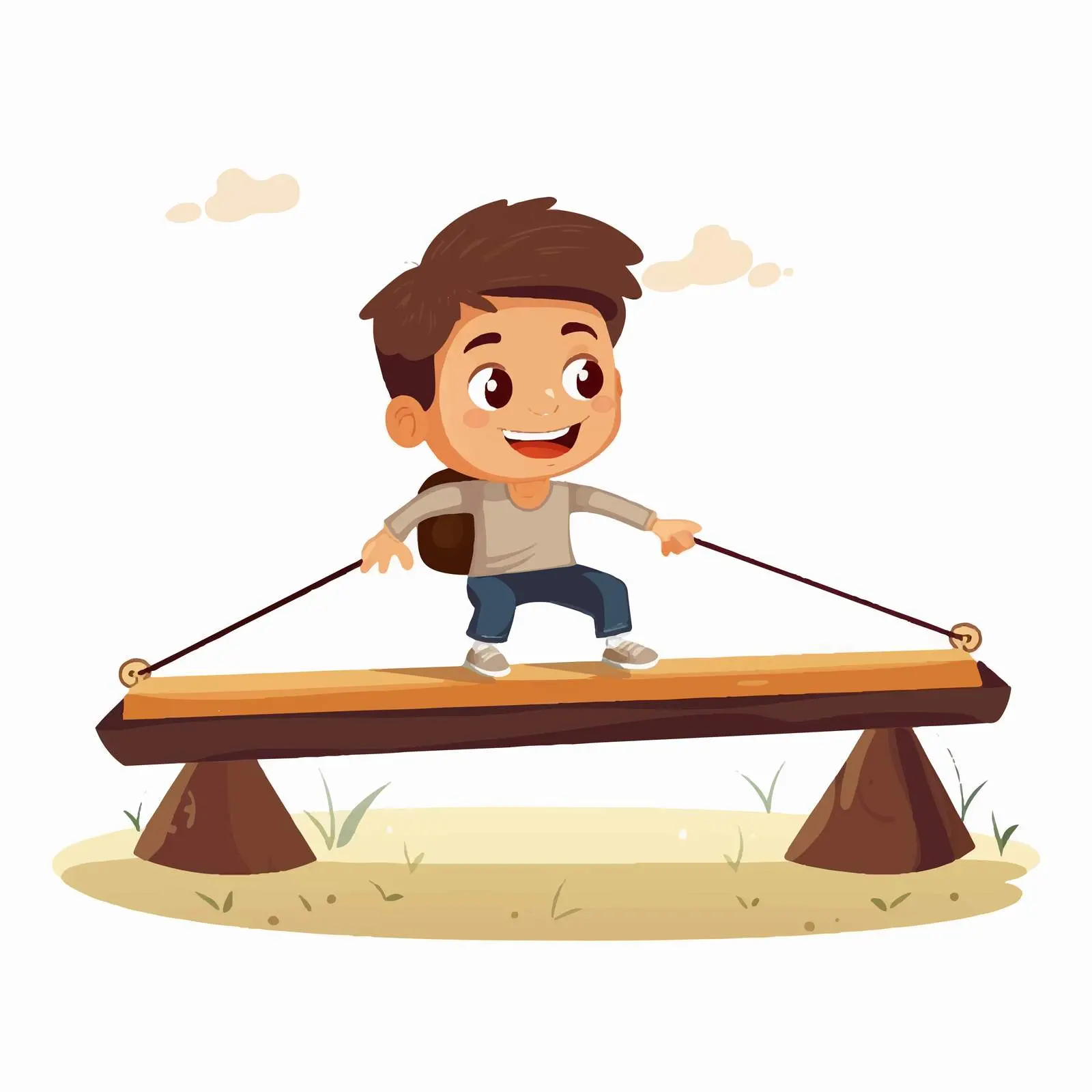 Cartoon See-Saw Vector Illustration — free download from Dotvec