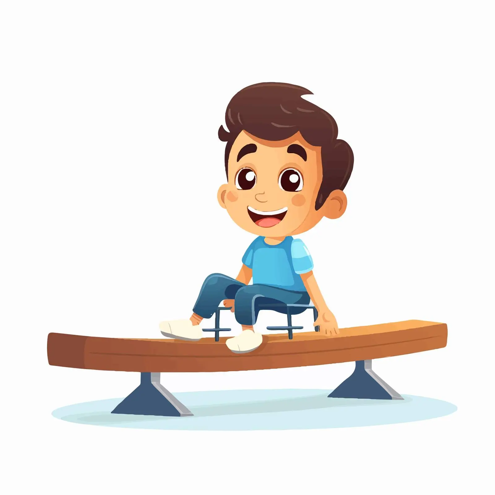 Cartoon See Saw Vector Illustration — free download from Dotvec