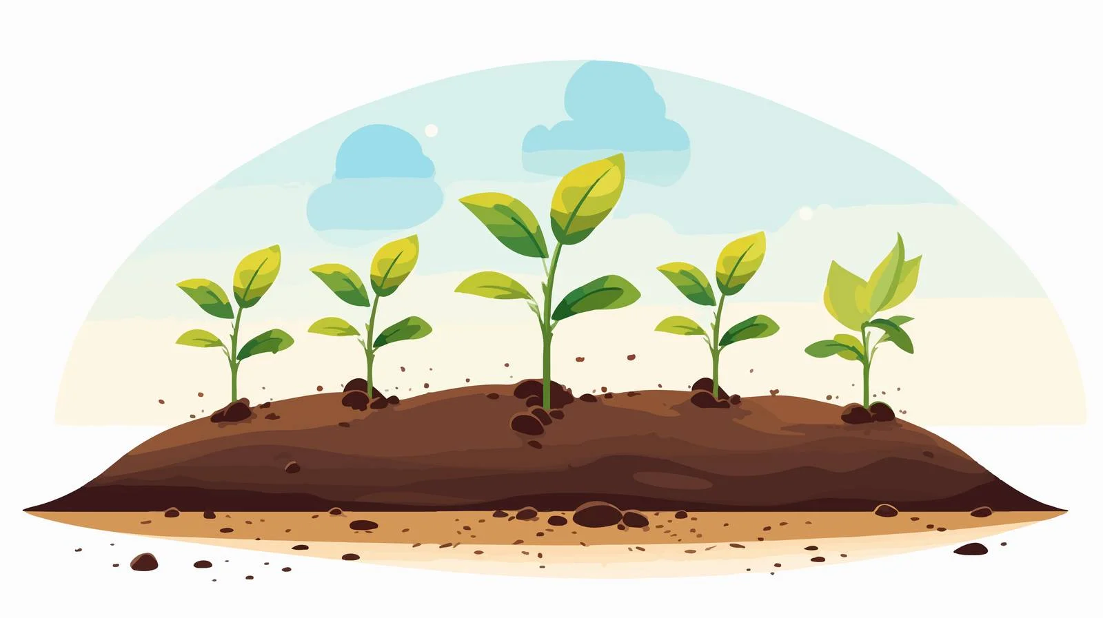 Young Seedlings on Earth's Surface — free download from Dotvec