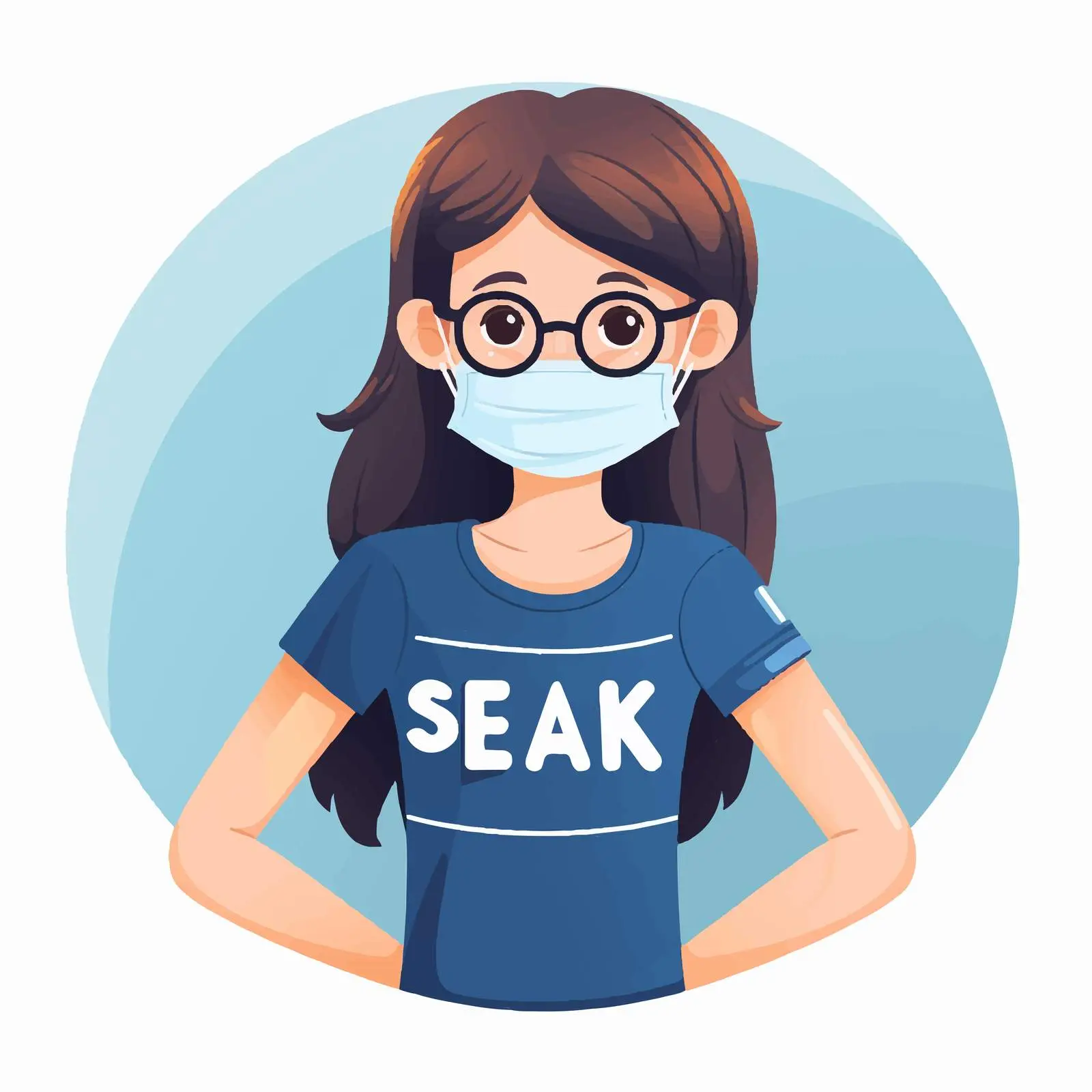 Seeking Medical Advice Graphic Design with Girl — free download from Dotvec