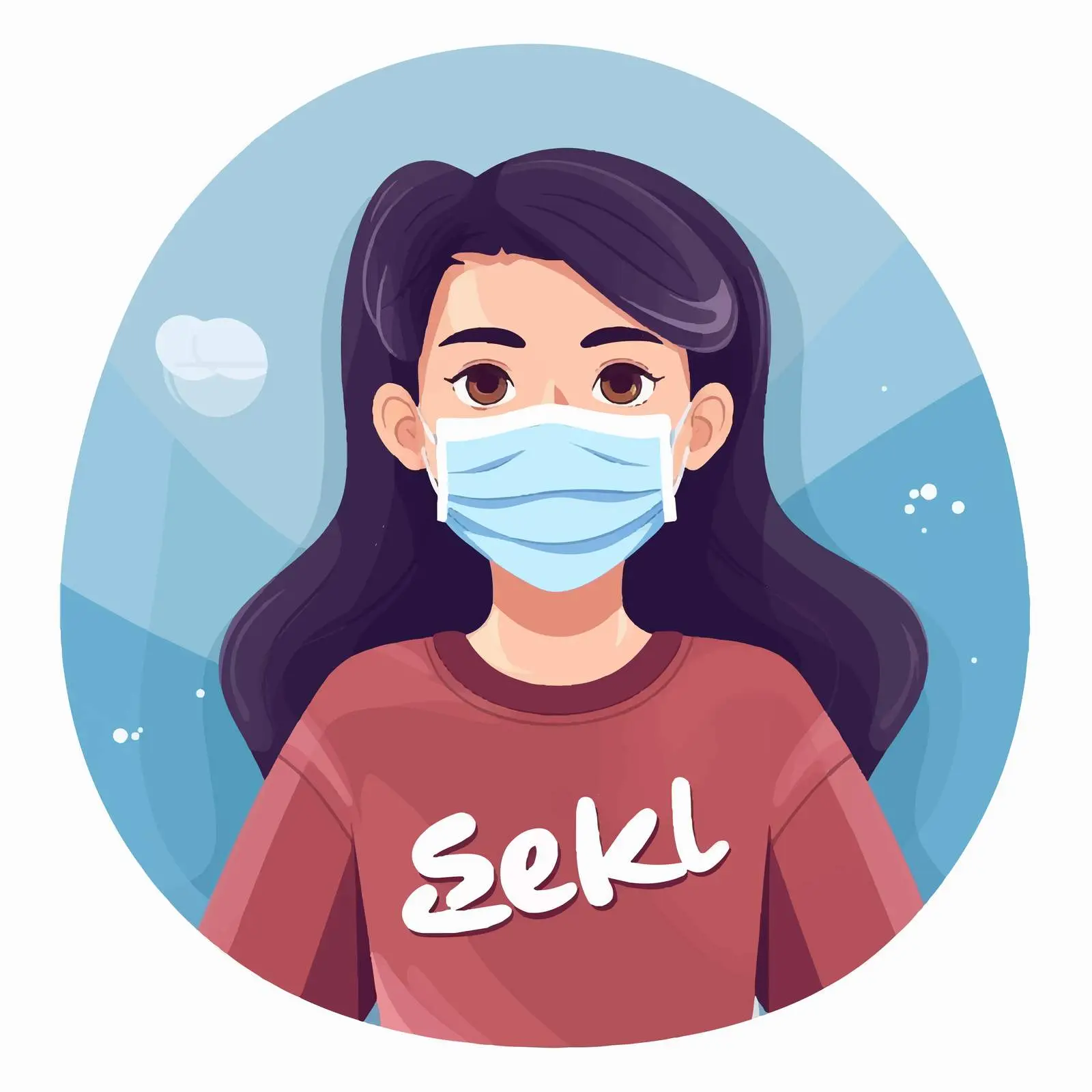 Girl in Medical Design Seeking Advice – free nurse illustration image from Dotvec