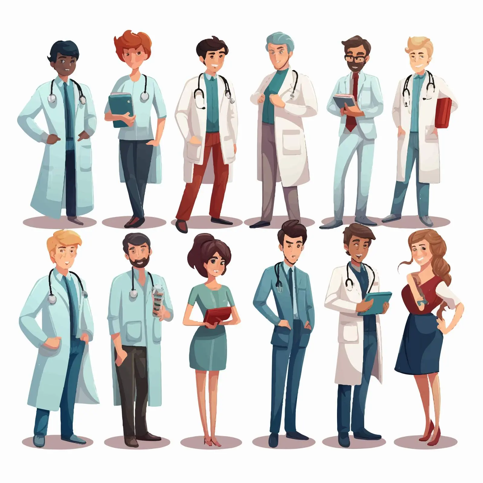 Cartoon Style Medical Advice with Doctors — free download from Dotvec