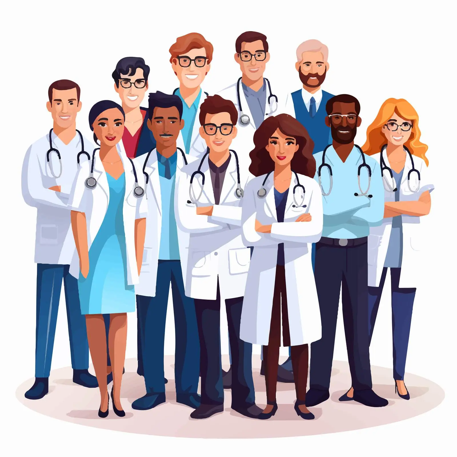 Cartoon Style Medical Advice with Doctors — free download from Dotvec