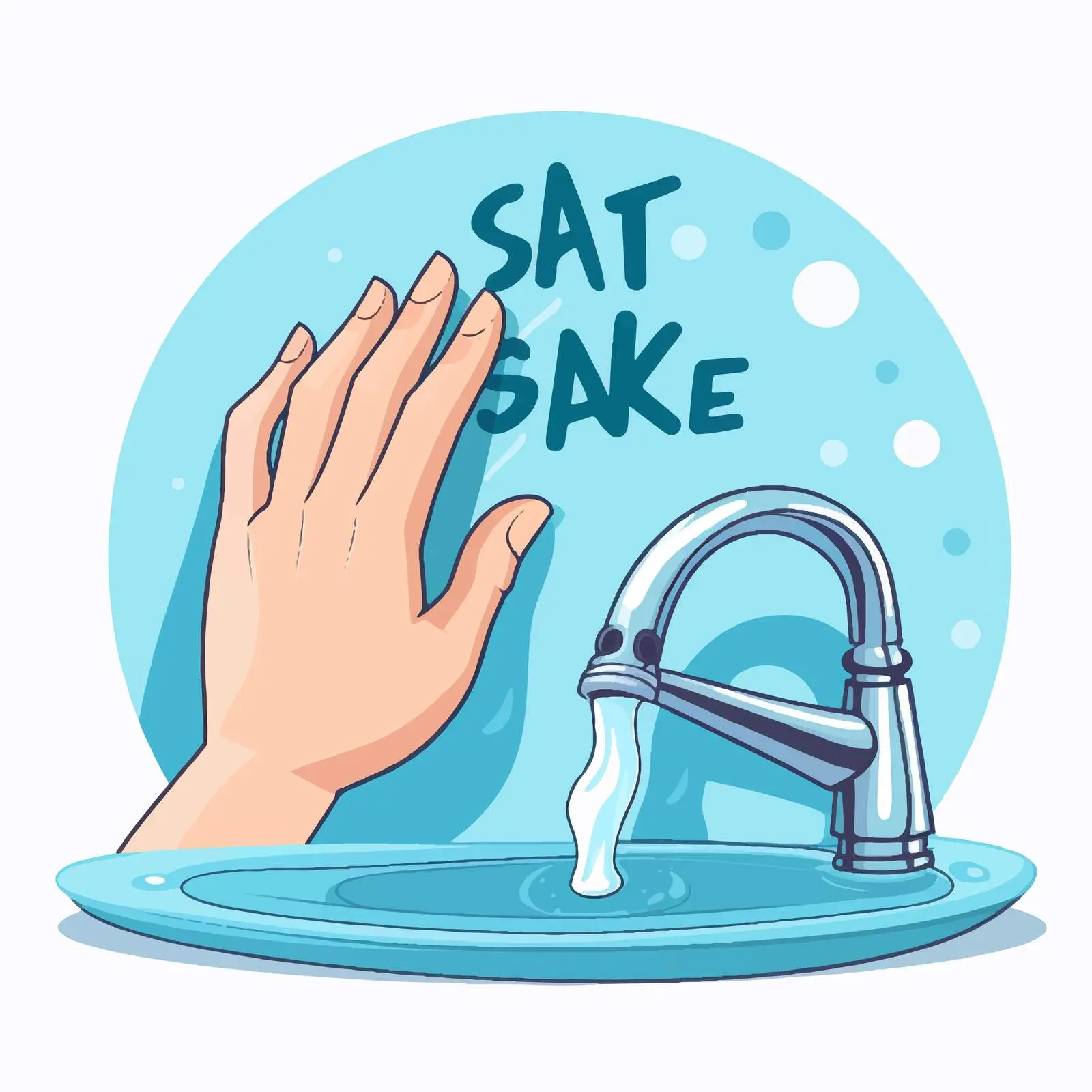 Cartoon Style Medical Advice with Handwashing — free download from Dotvec