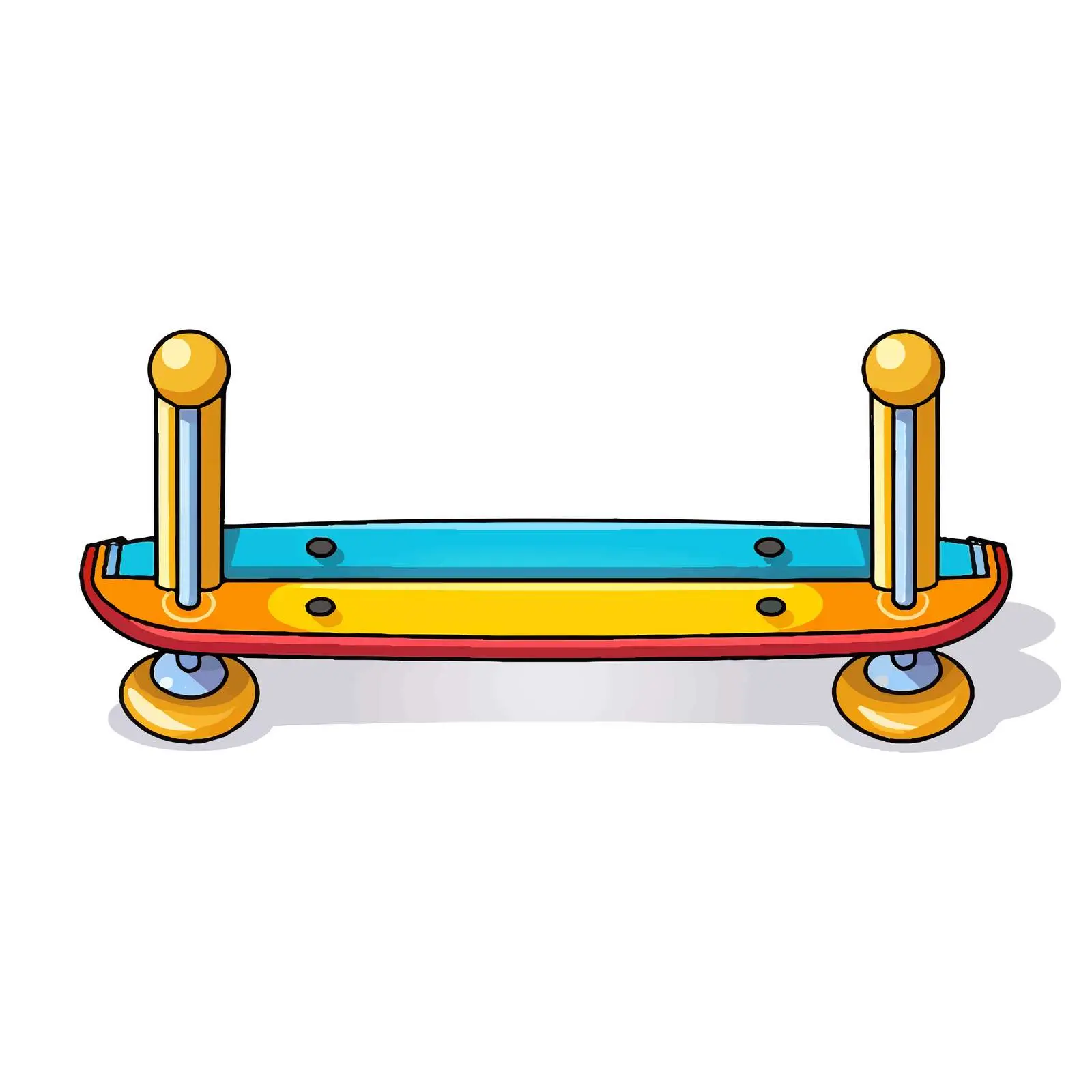 Seesaw Line Vector Illustration on White Background — free download from Dotvec