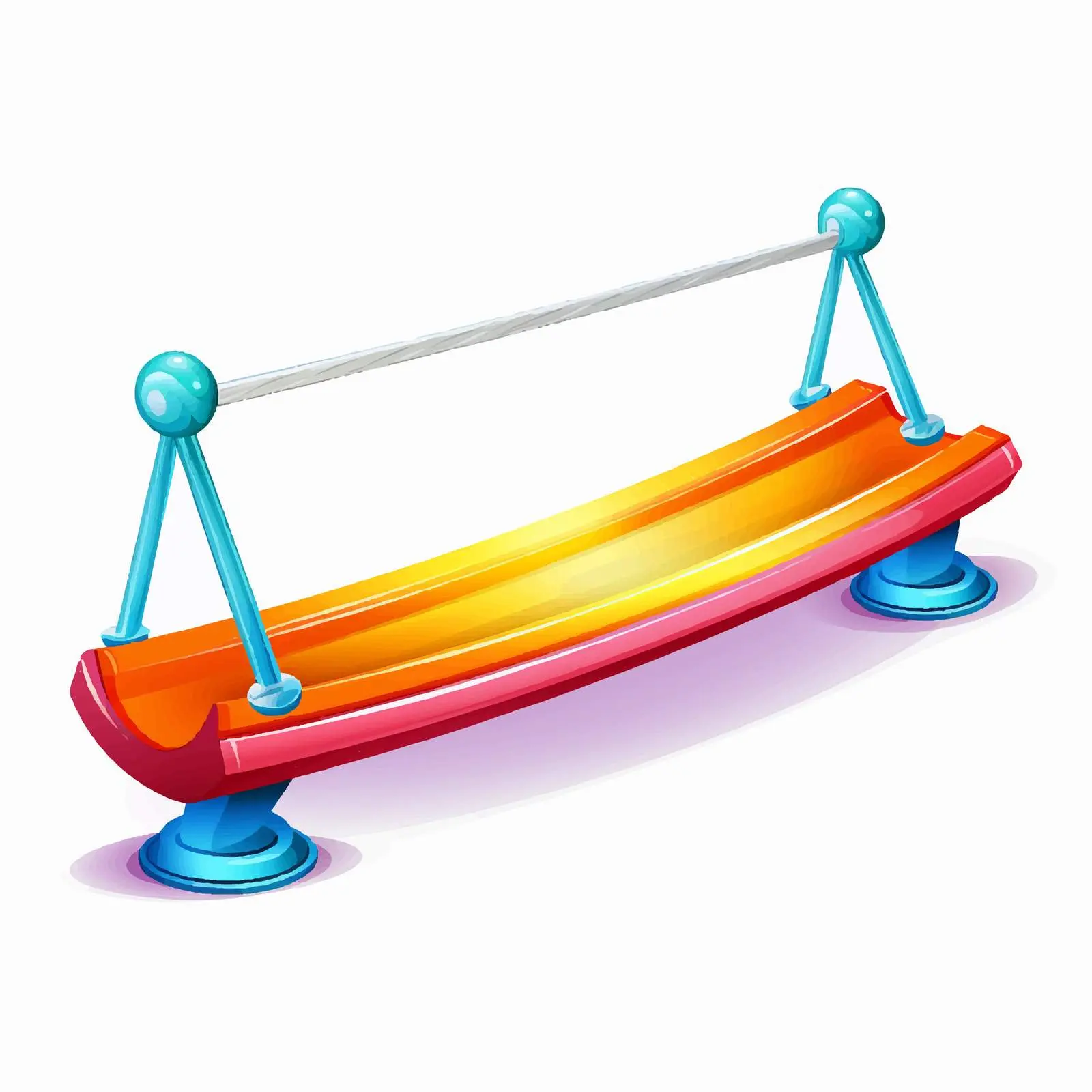 Colorful Seesaw Vector Illustration on White Background — free download from Dotvec