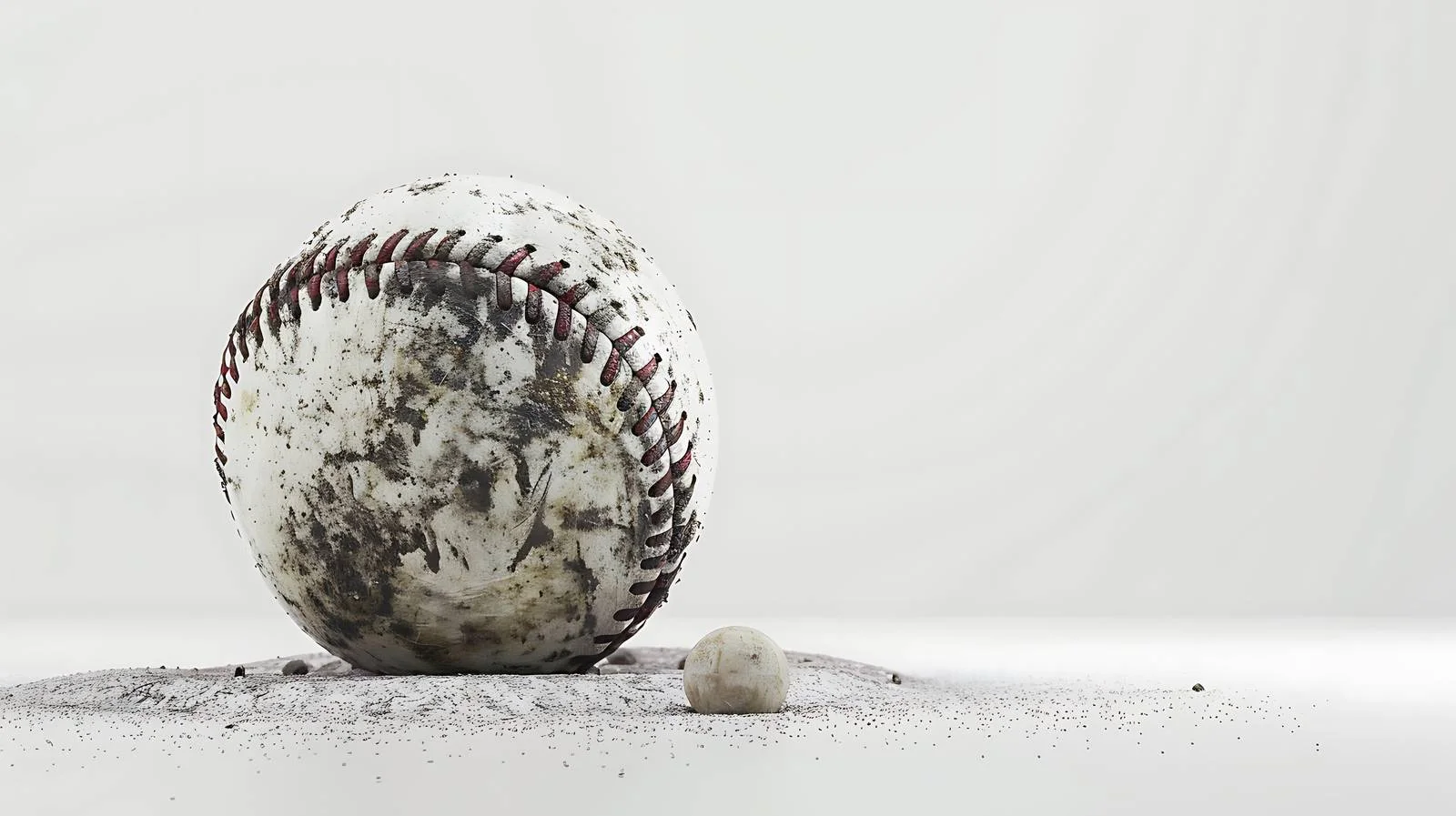 Dramatic Close-Up of Worn Baseball Setting – free worn image from Dotvec