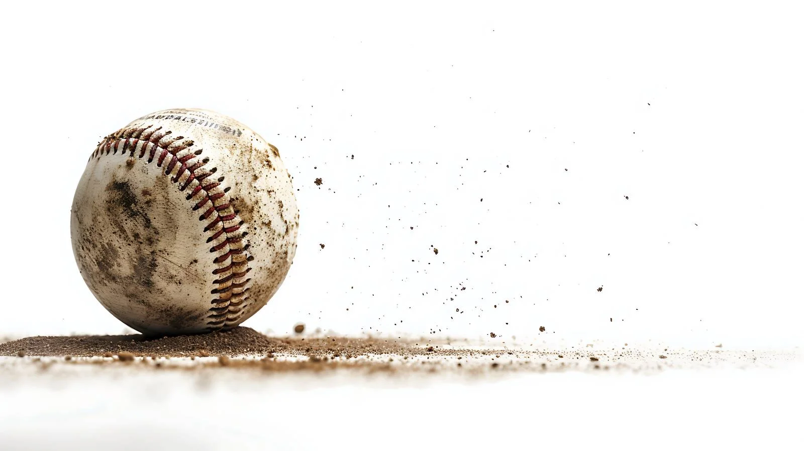 Artistic low-angle view of worn baseball — free download from Dotvec