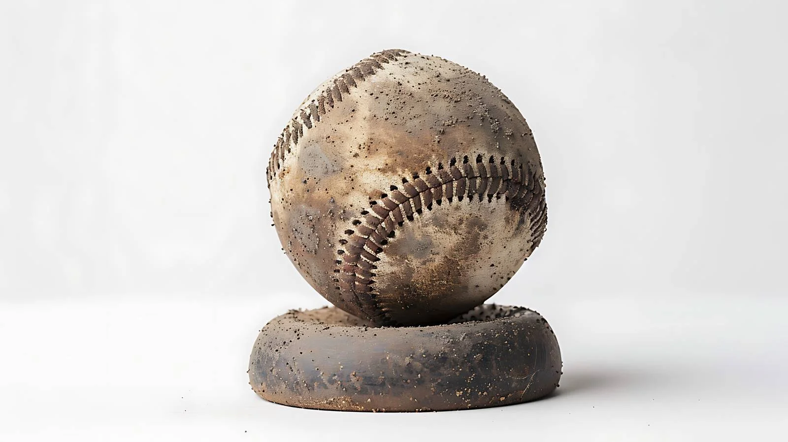 Grungy Baseball and Bases from Low Angle — free download from Dotvec