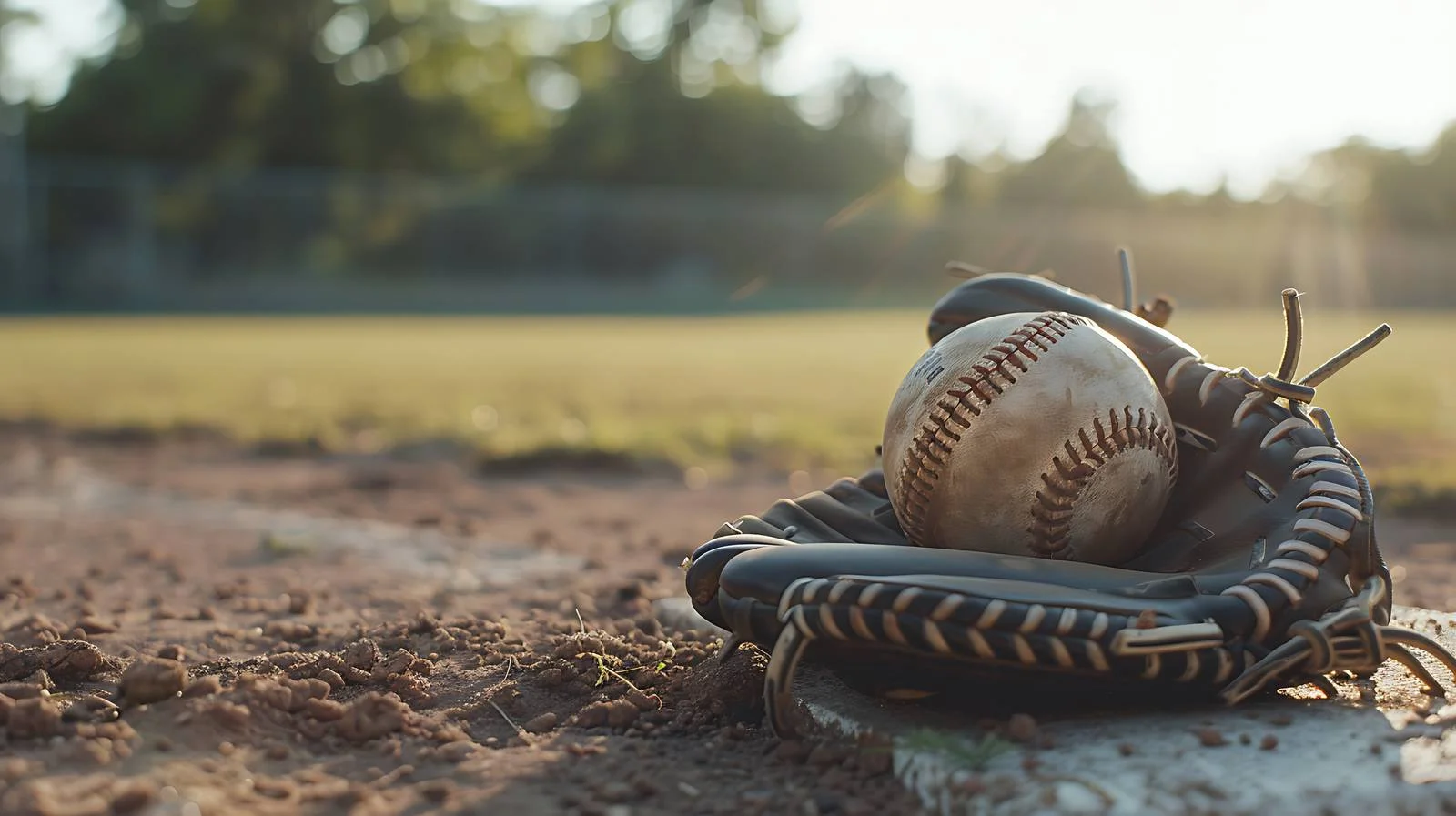 Precise Focus on Baseball in Leather Glove — free download from Dotvec