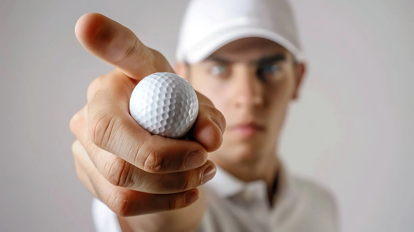 Focused young golfer holding a golf club — free download from Dotvec