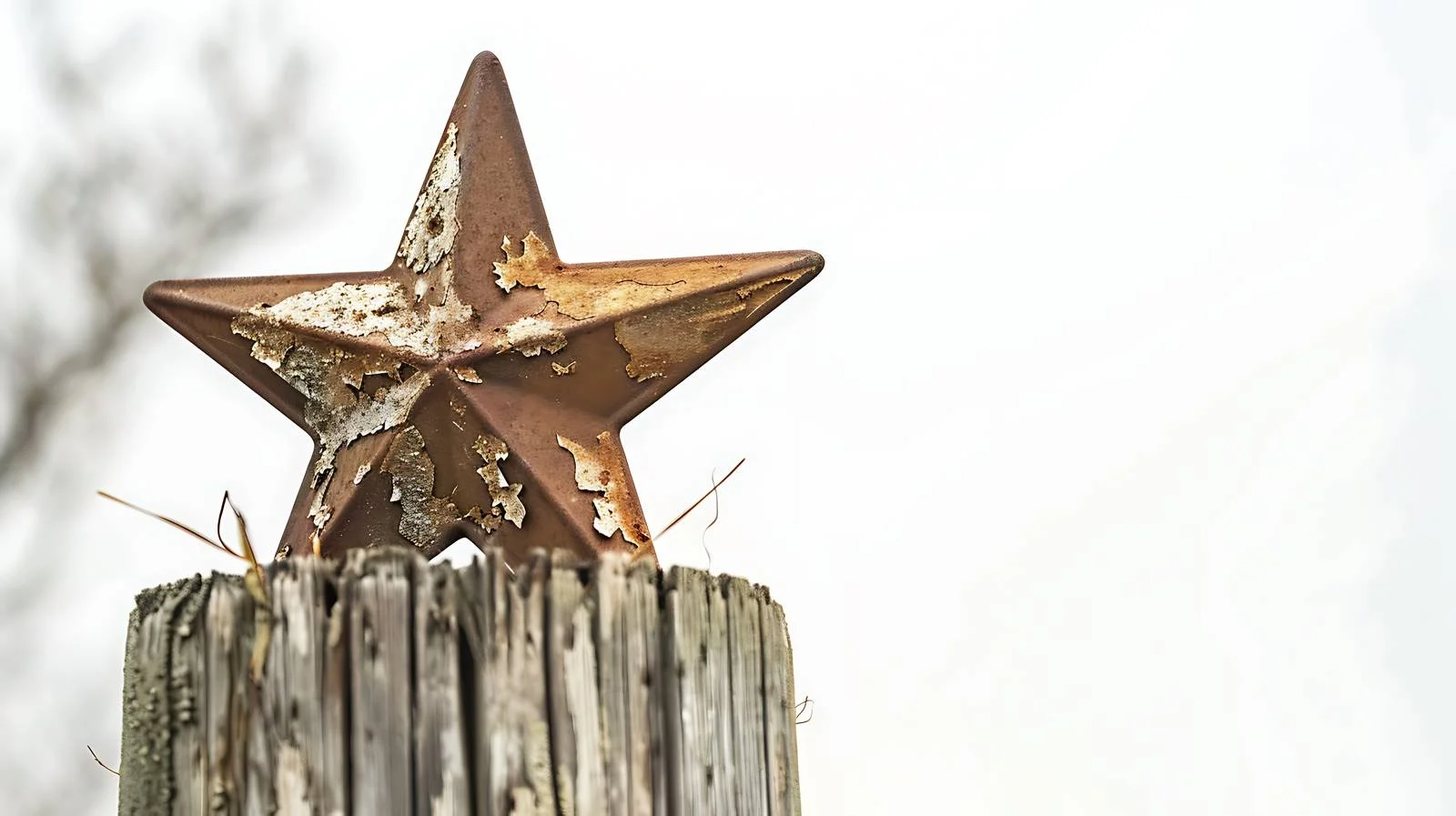 Vintage star detail on weathered fence — free download from Dotvec