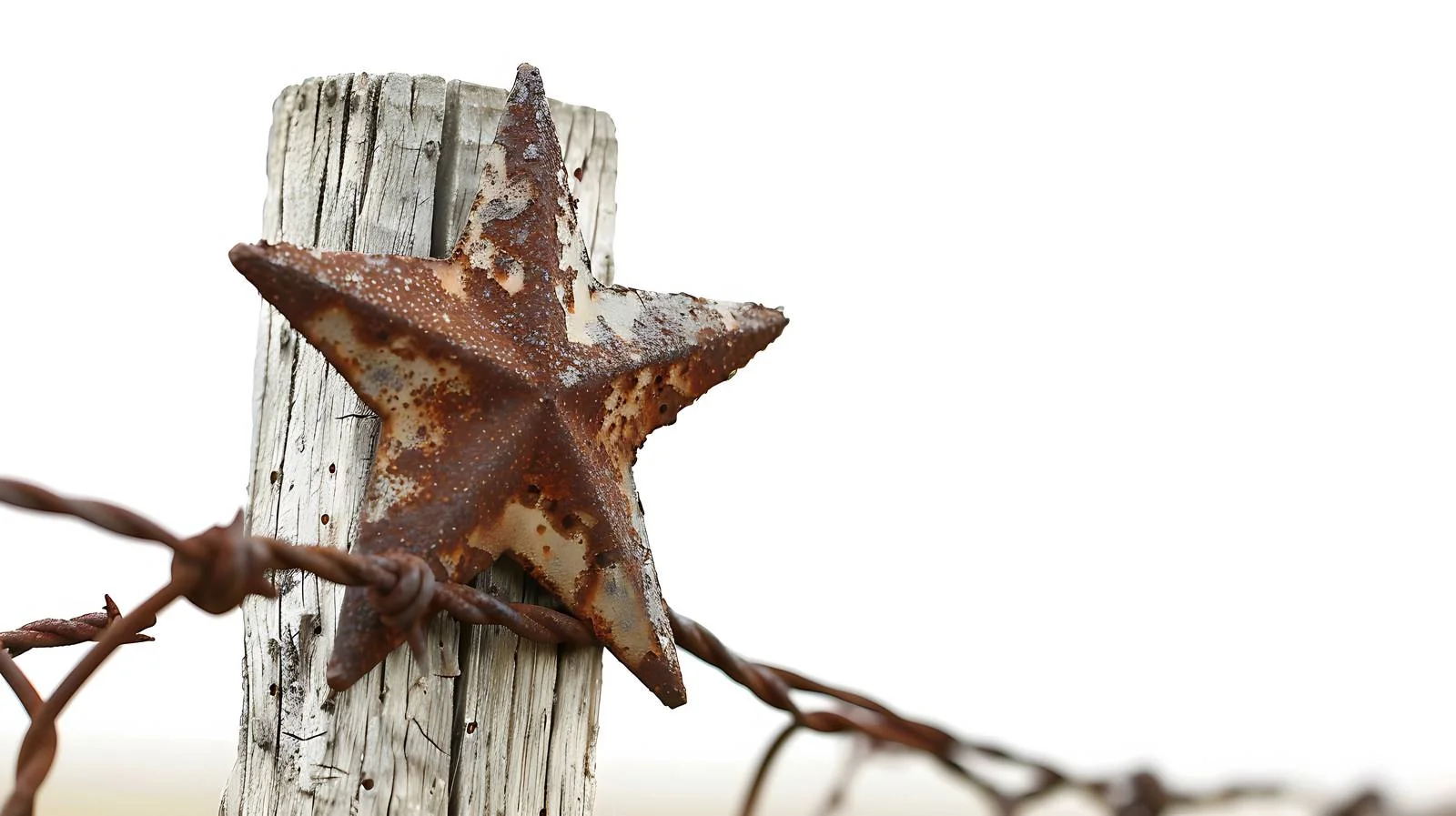 Weathered star on aged wooden fence — free download from Dotvec
