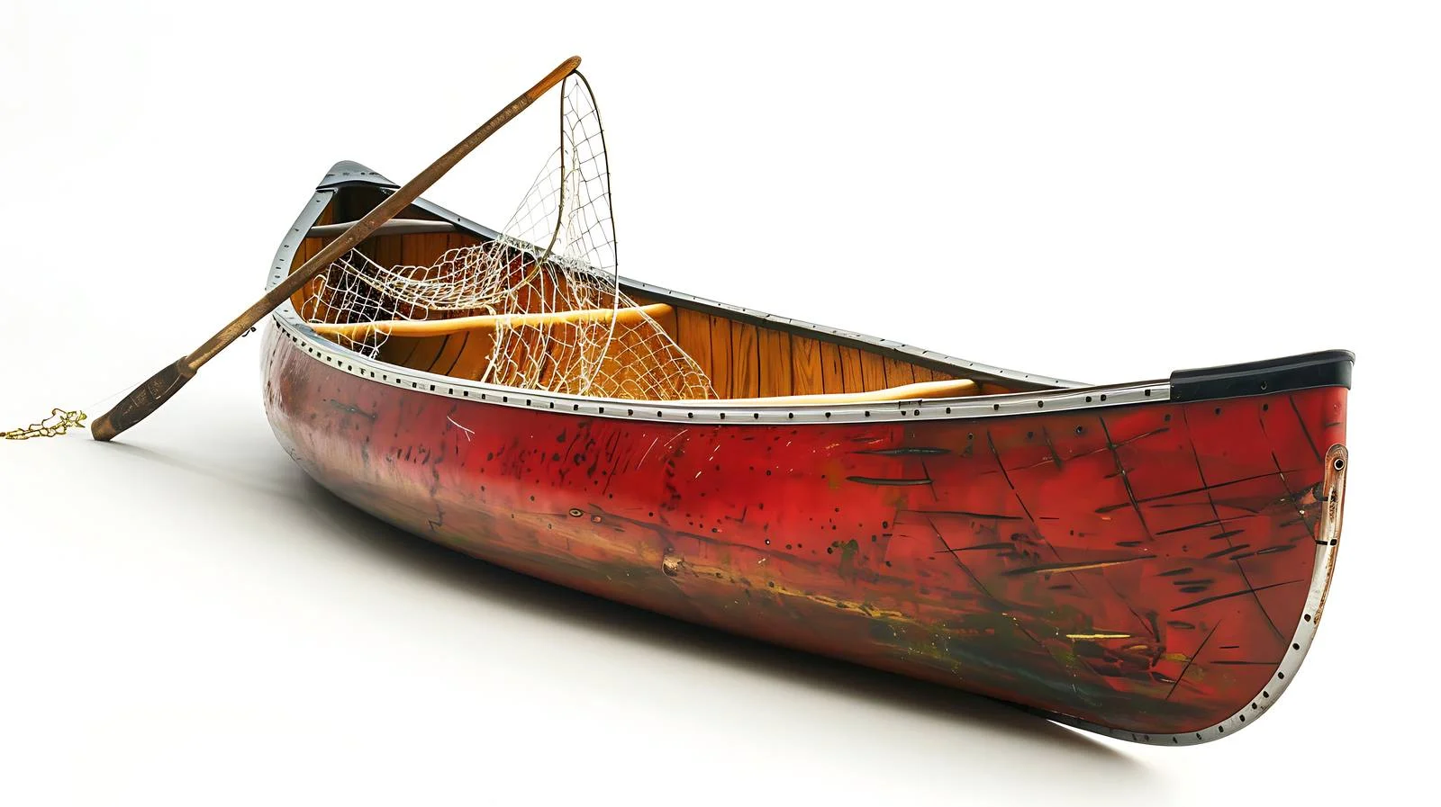 Vintage Red Canoe with Selective Focus — free download from Dotvec