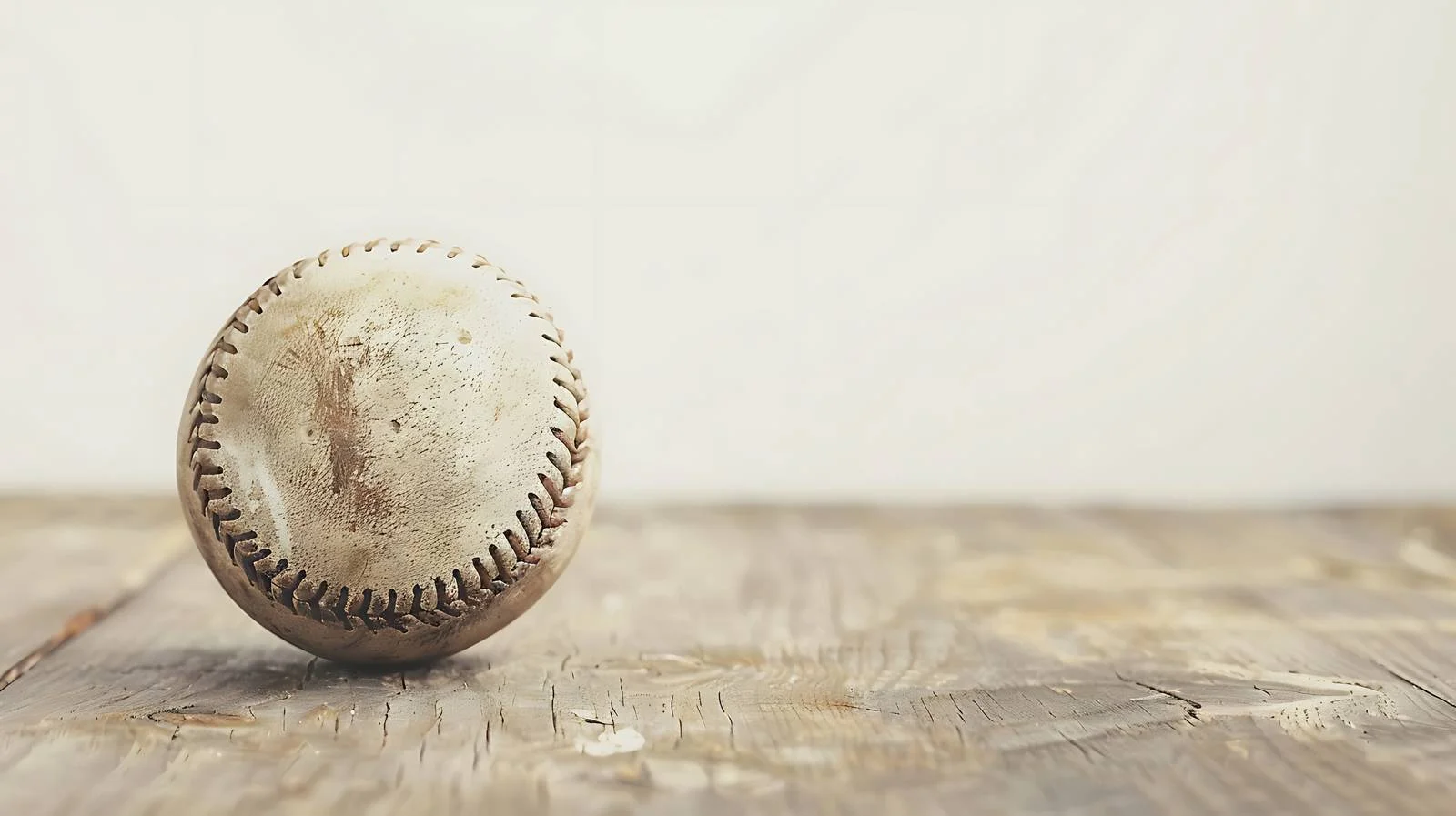 Vintage Baseball on Pine Wood Background — free download from Dotvec
