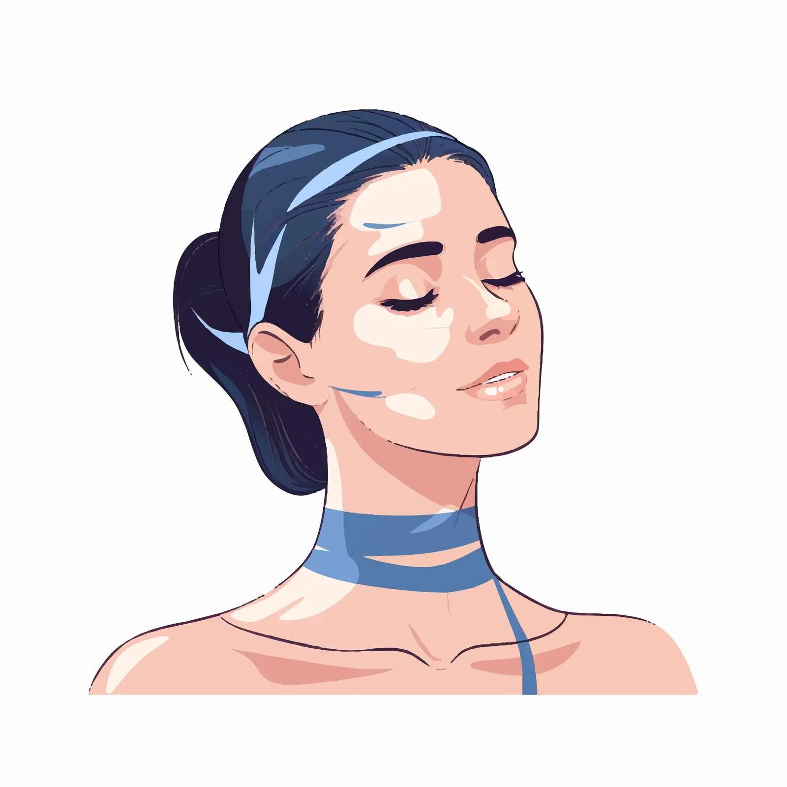 Chin Taping Technique for Self-Care – free toning image from Dotvec