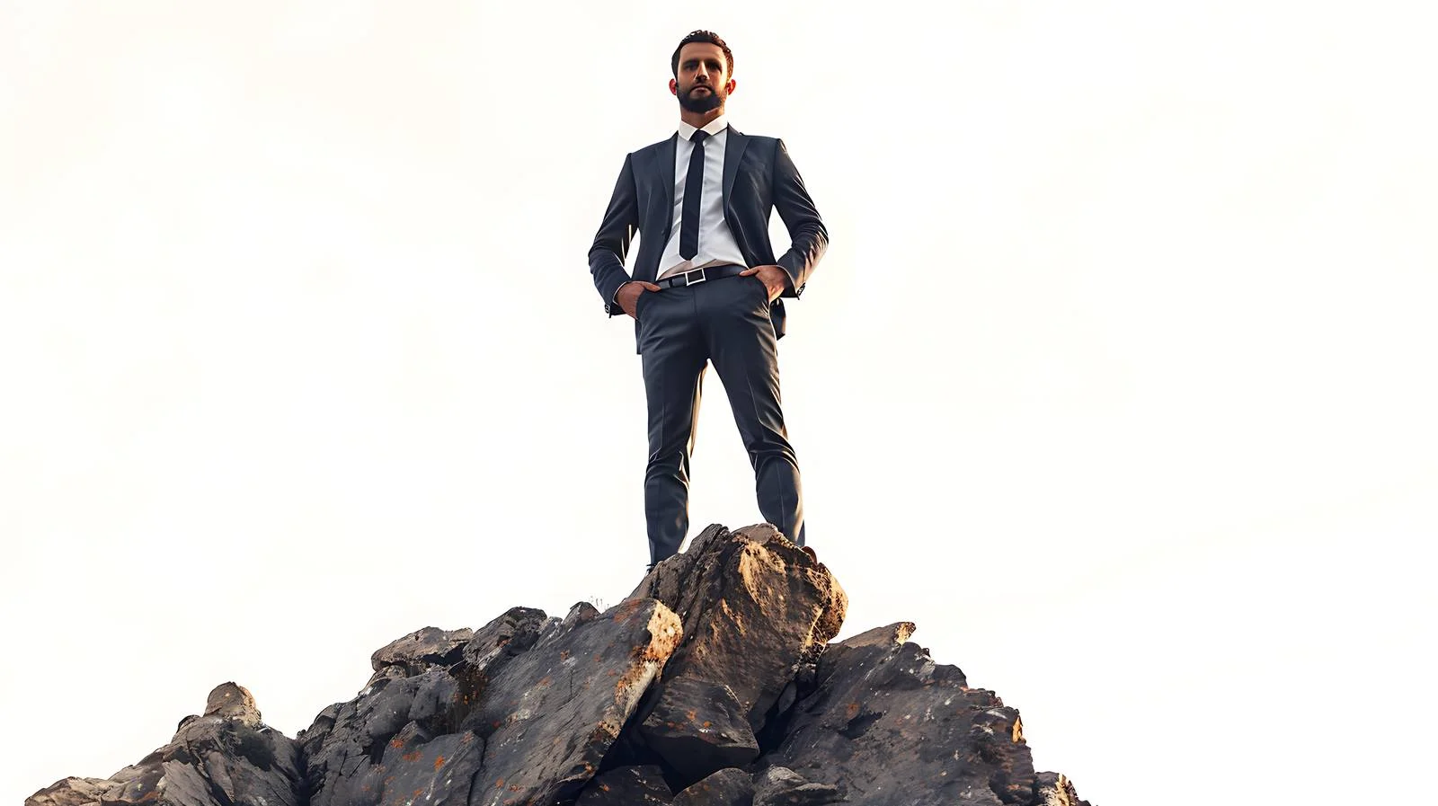 Successful Businessman Mountain Peak View — free download from Dotvec