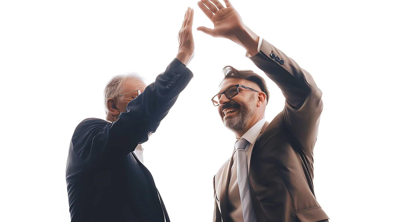 Successful Businessmen High Fiving Isolated — free download from Dotvec