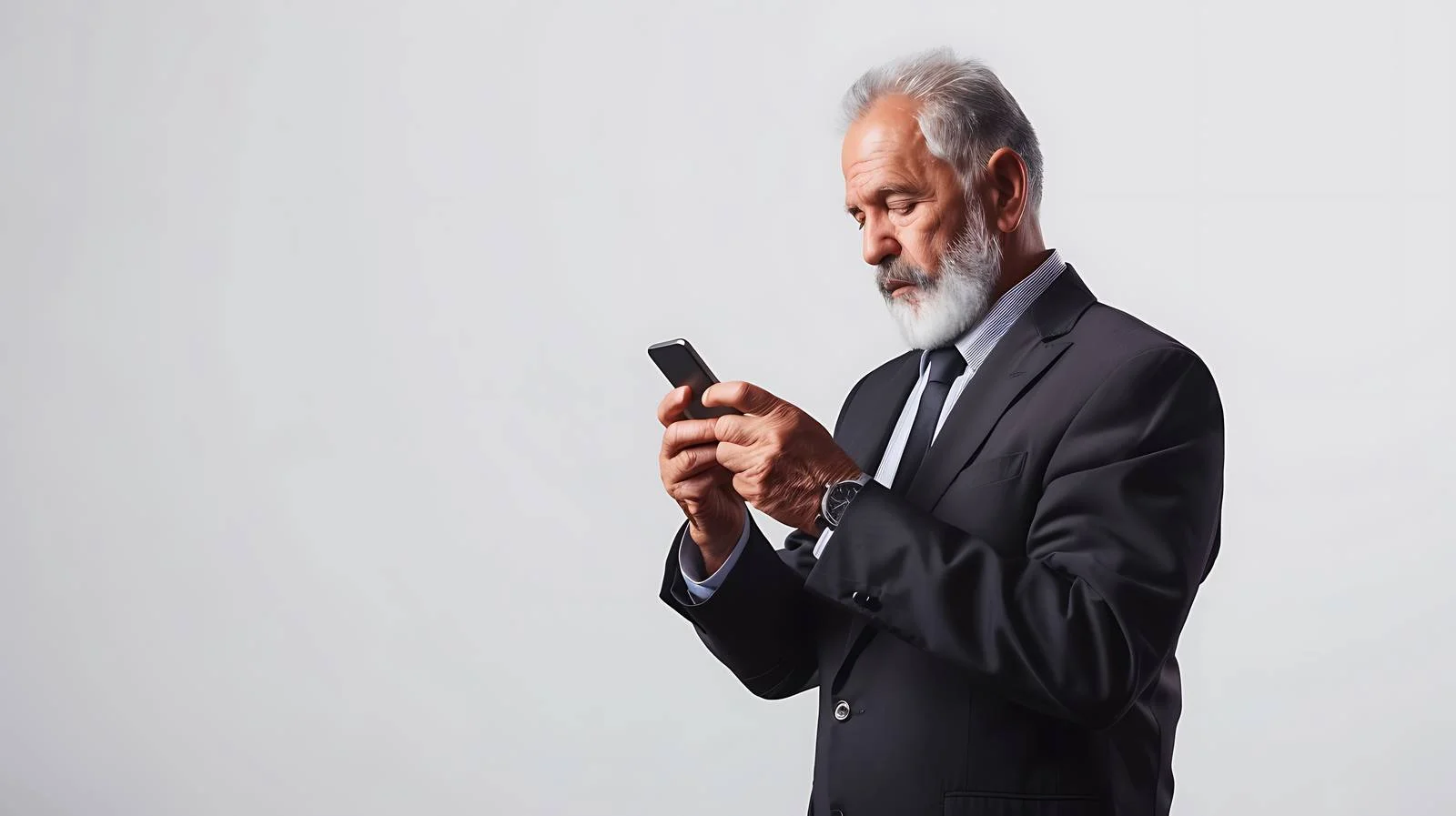 Senior Businessman Checking Time in Office — free download from Dotvec