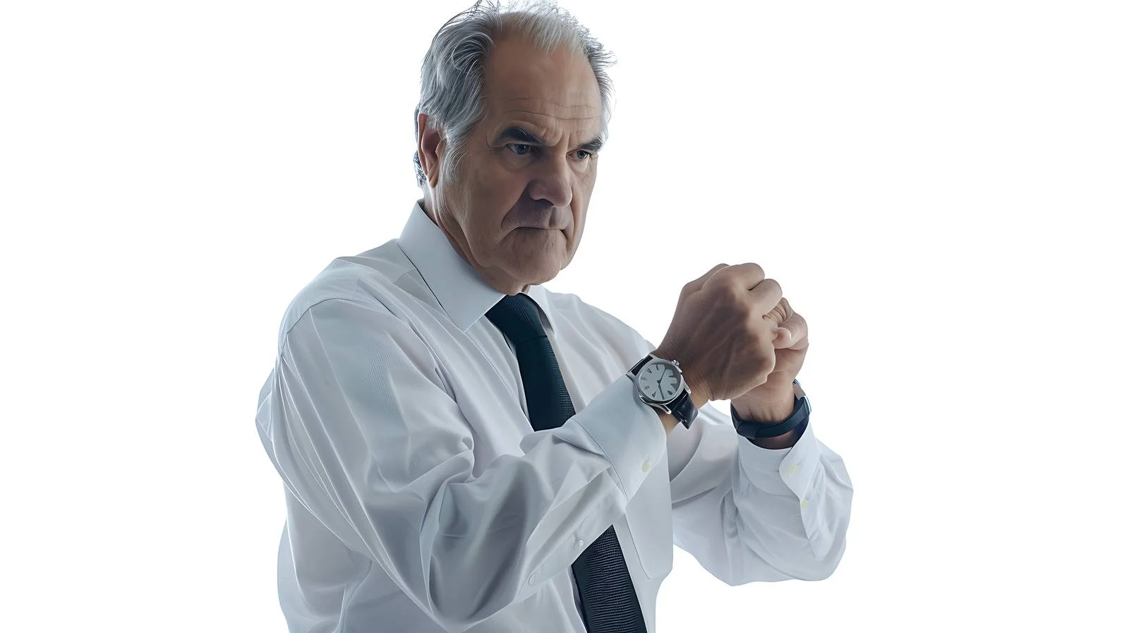 Senior Businessman Checking Time in Office — free download from Dotvec