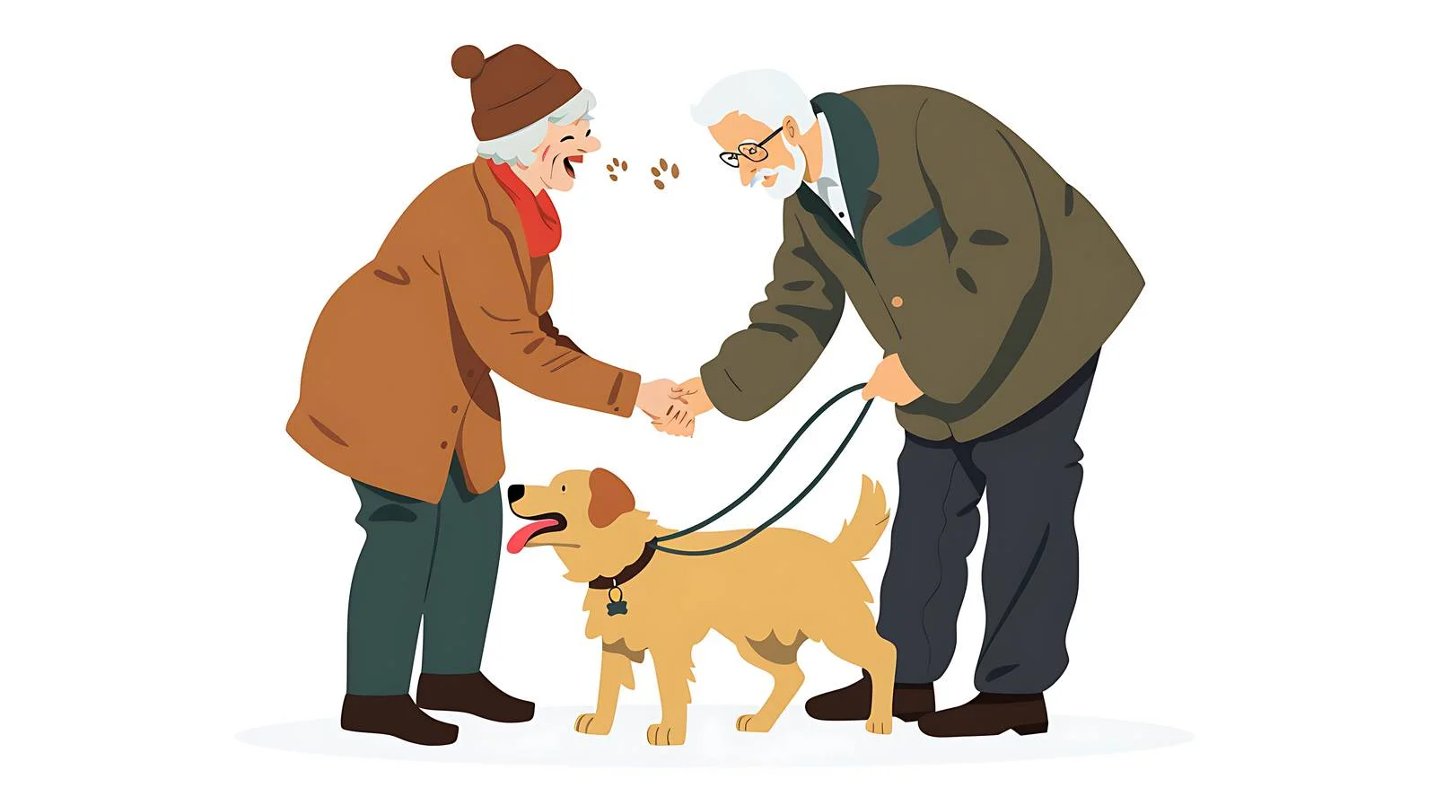 Elderly Couple with Dog Outdoors — free download from Dotvec