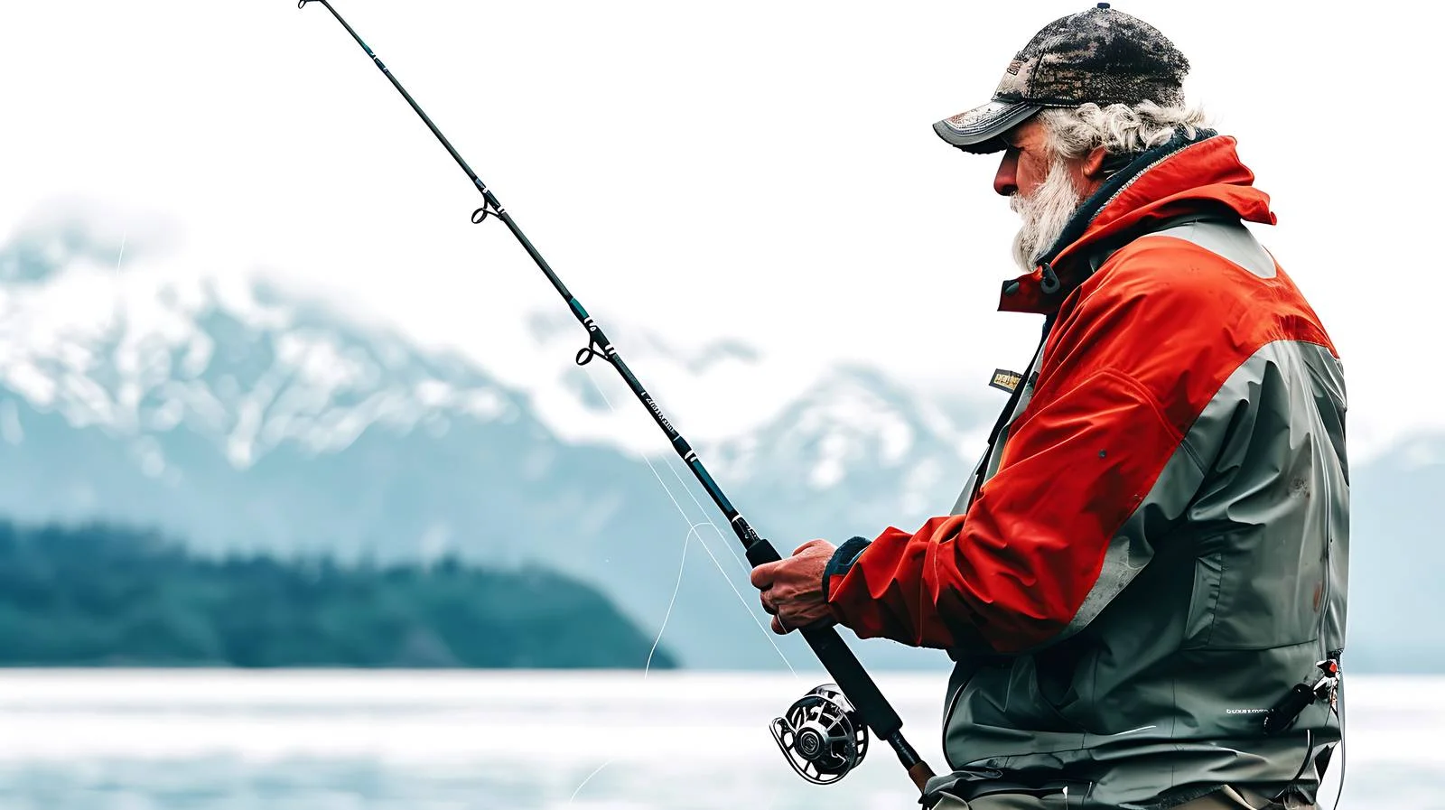 Experienced fisherman catching fish near Seward, Alaska — free download from Dotvec
