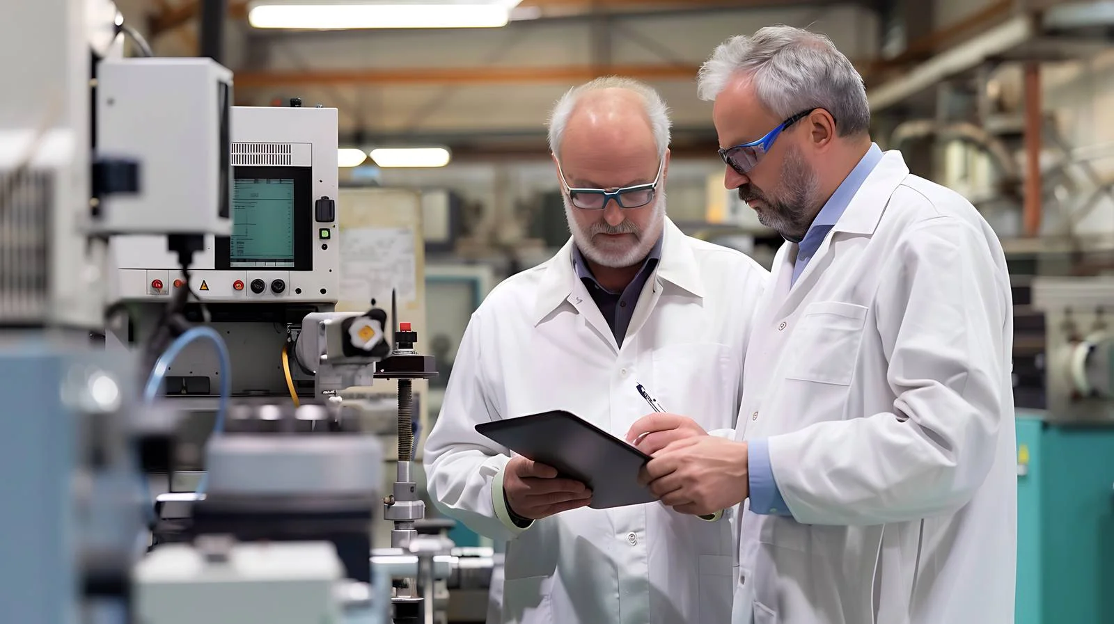 Senior Manager Discussion with Tablet — free download from Dotvec