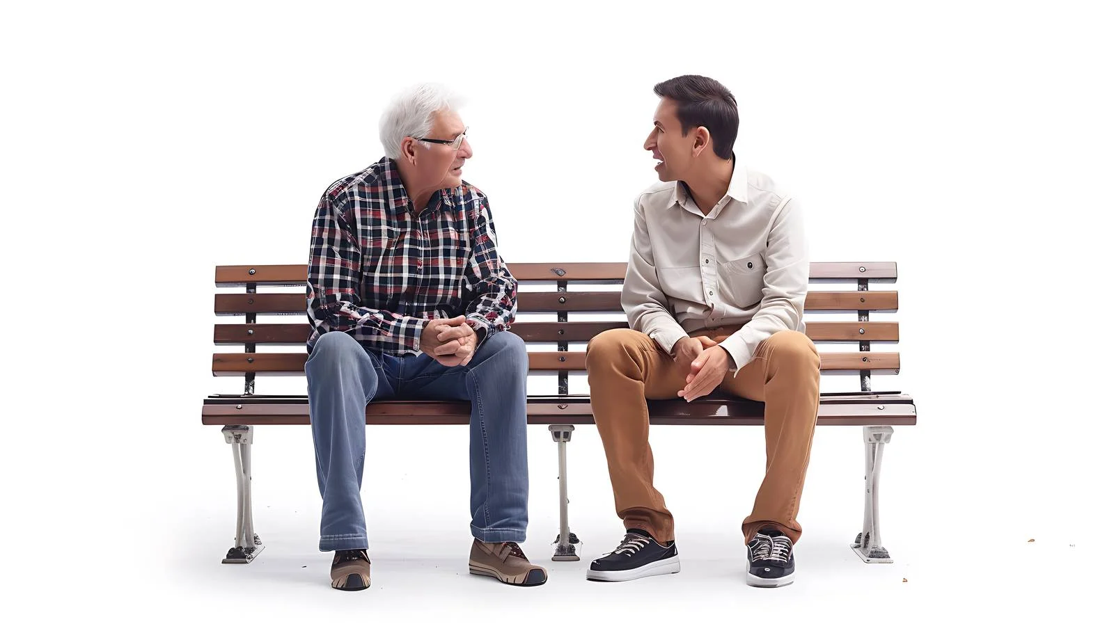 Inter generational Conversation on Park Bench — free download from Dotvec