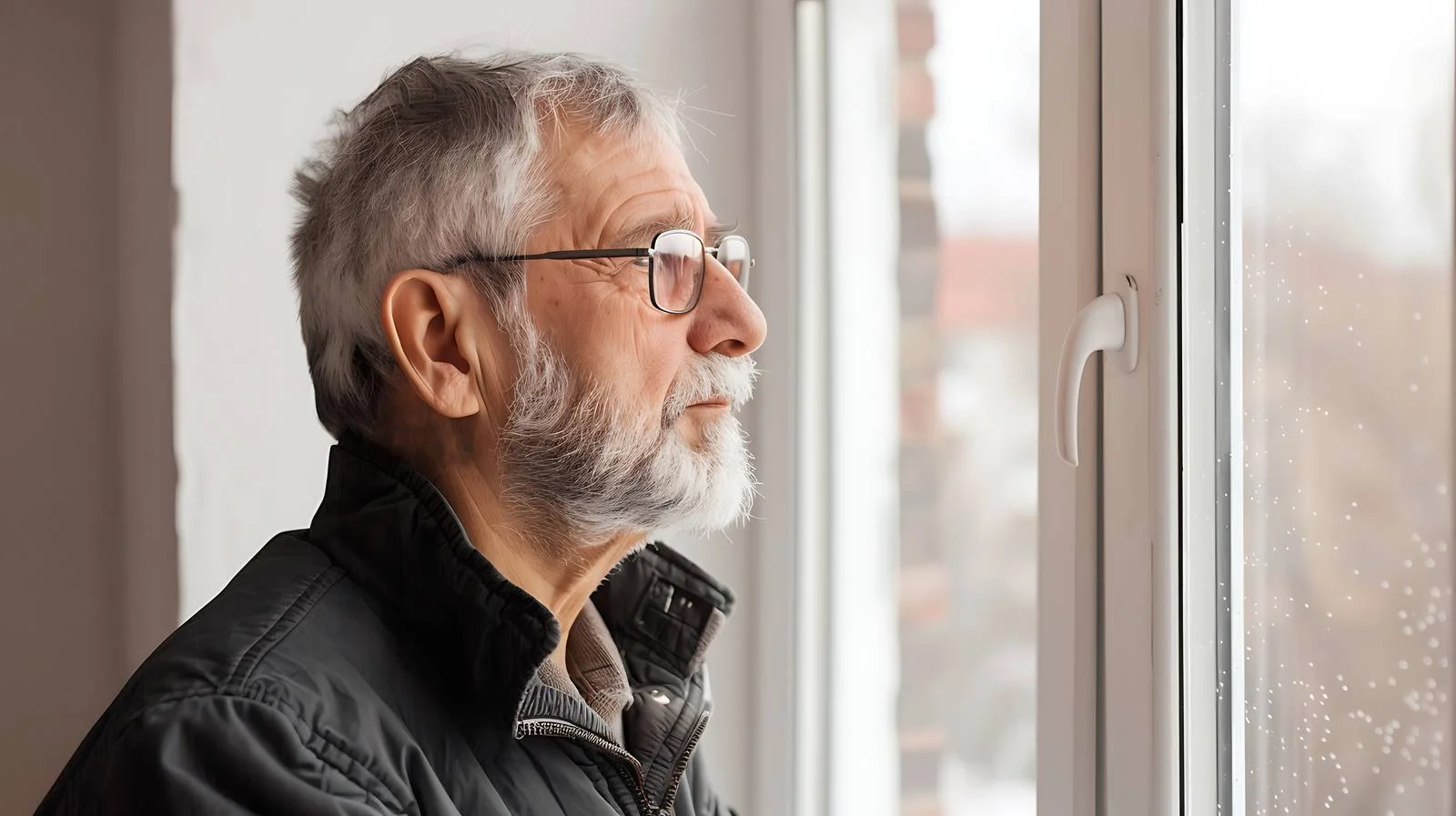 Elderly Man Observing Loft Environment — free download from Dotvec