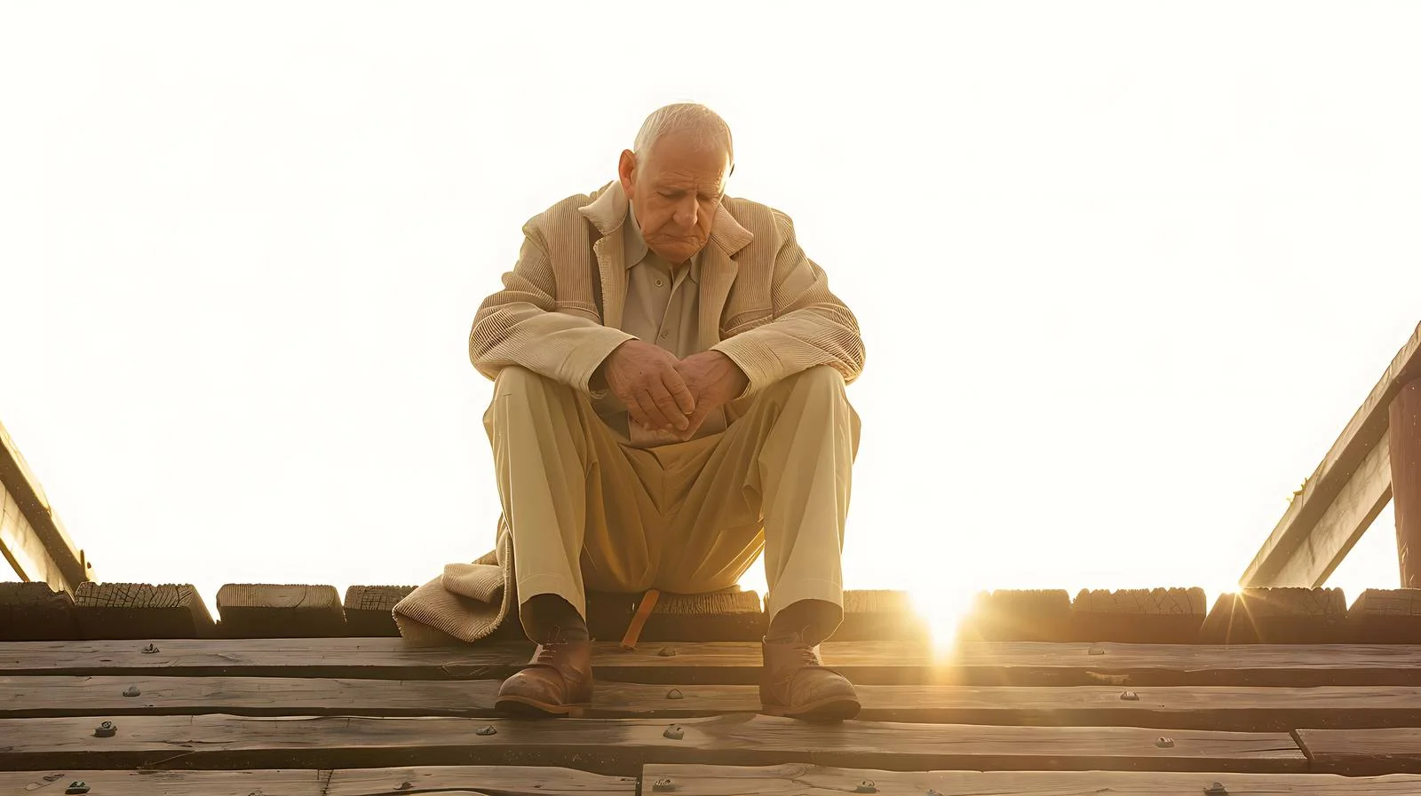 Serene Footbridge Observation — free download from Dotvec