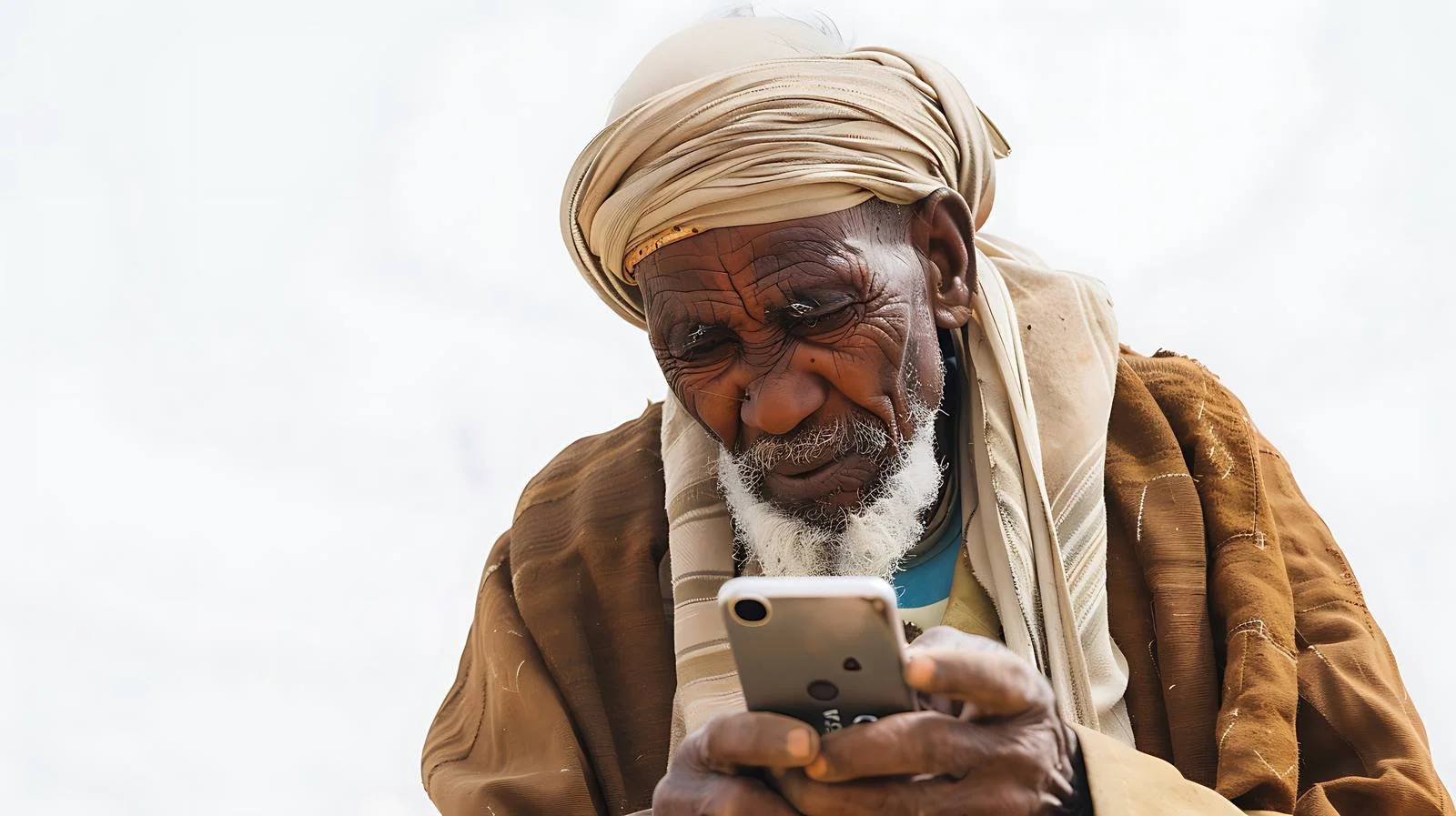 Senior Man Communication Smara Refugee Camp – free refugee image from Dotvec