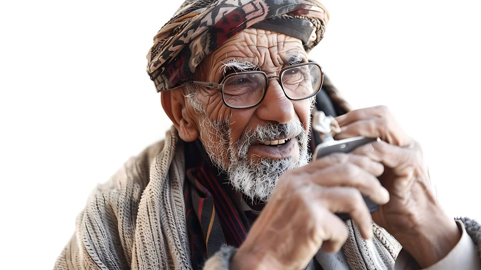 Elderly in Smara Refugee Camp Communicating – free migration image from Dotvec