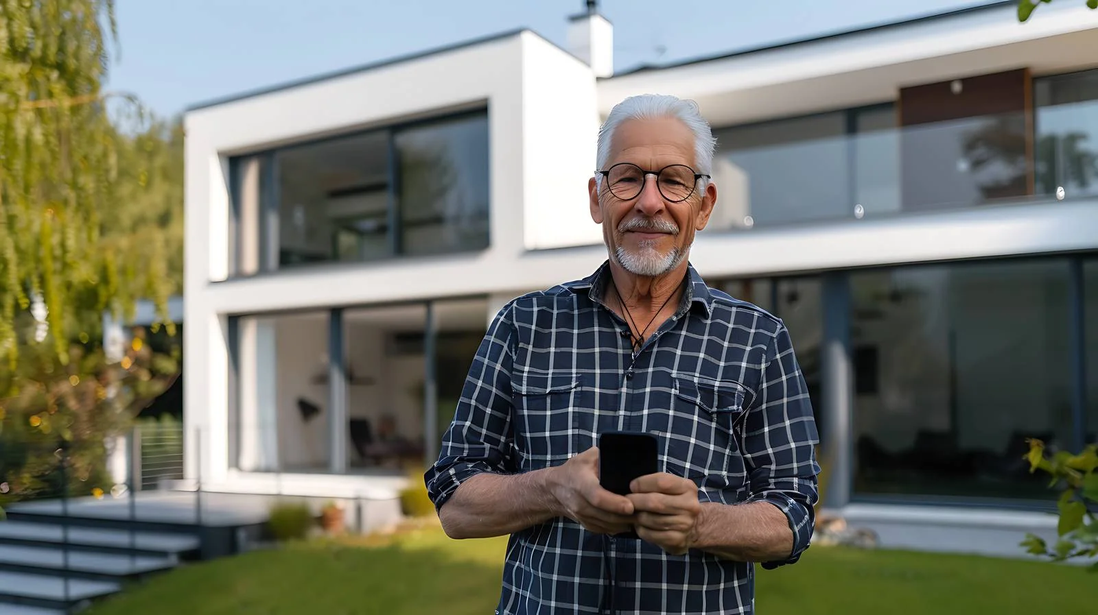 Distinguished Senior Man Standing Portrait — free download from Dotvec