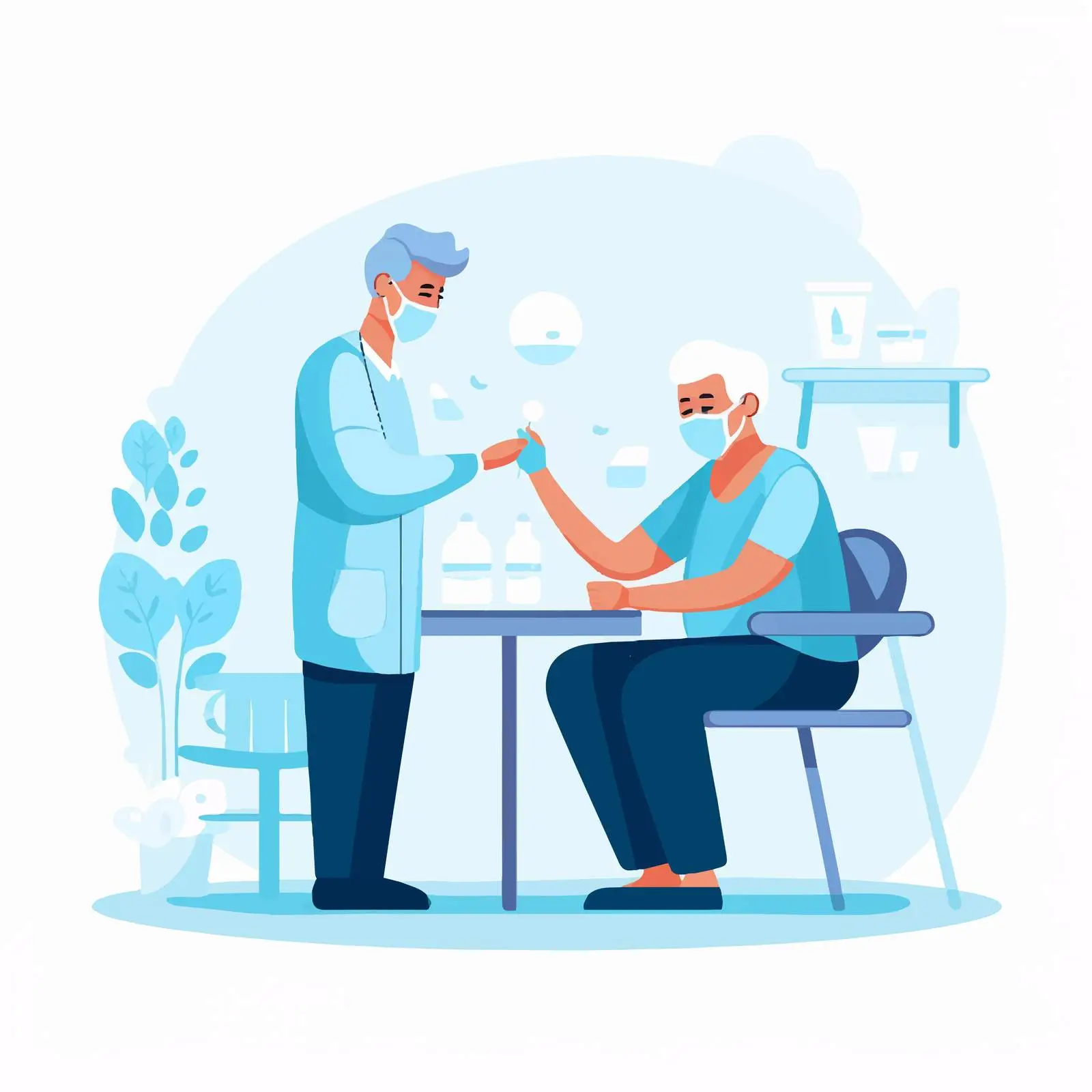 Senior Patient Undergoing COVID-19 PCR Test — free download from Dotvec