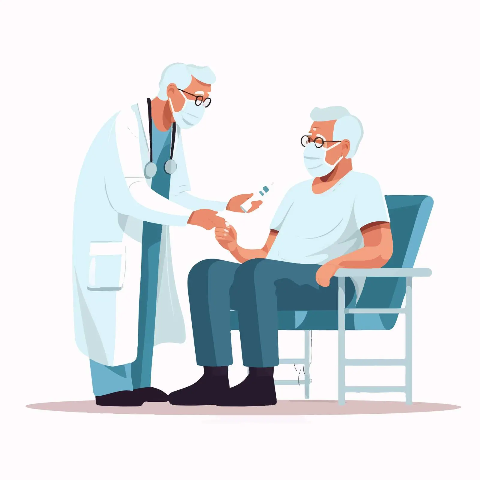 Senior Patient Undergoing Rapid COVID-19 Test – free medical procedure image from Dotvec