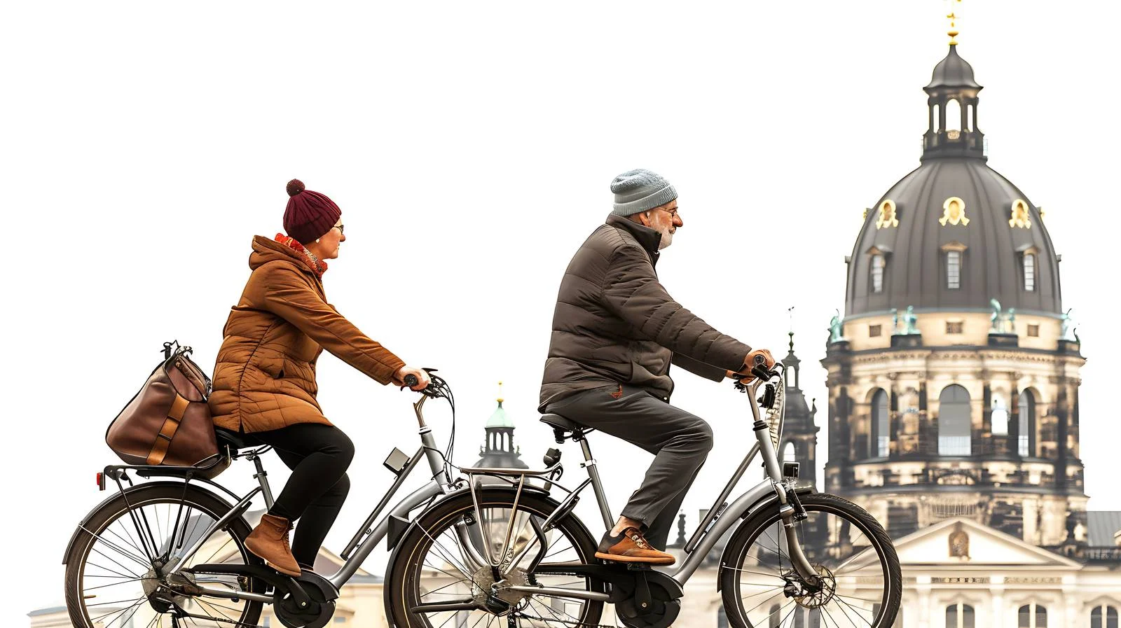 Senior Tourists on Electric Bicycle — free download from Dotvec