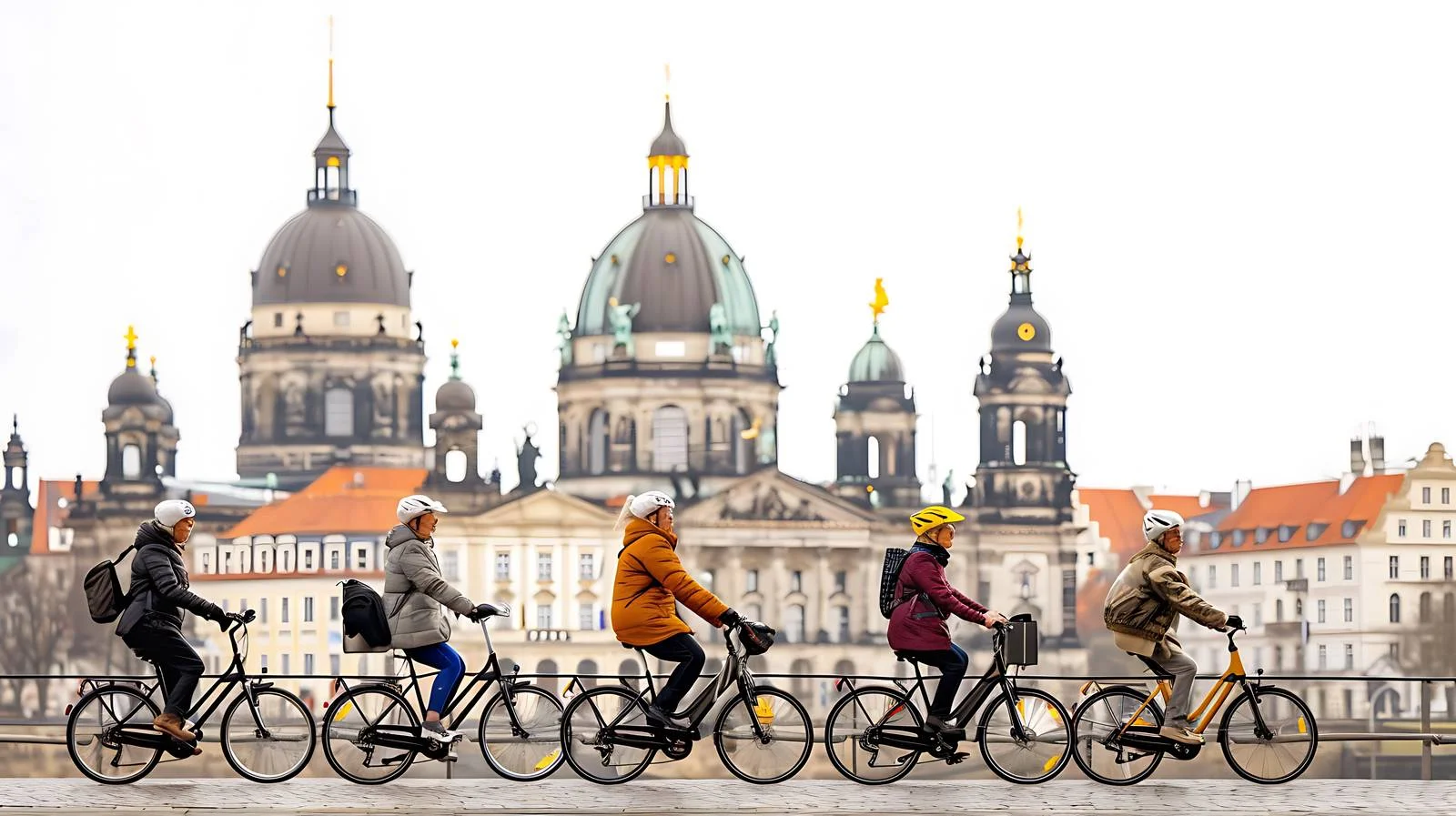 Senior Tourists on Electric Bicycle — free download from Dotvec