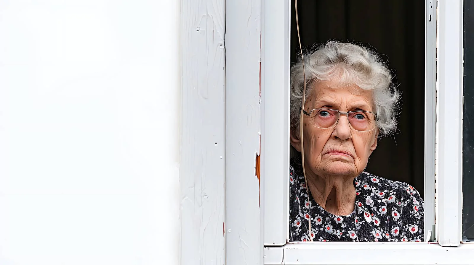 Contemplative Senior Woman by Window — free download from Dotvec