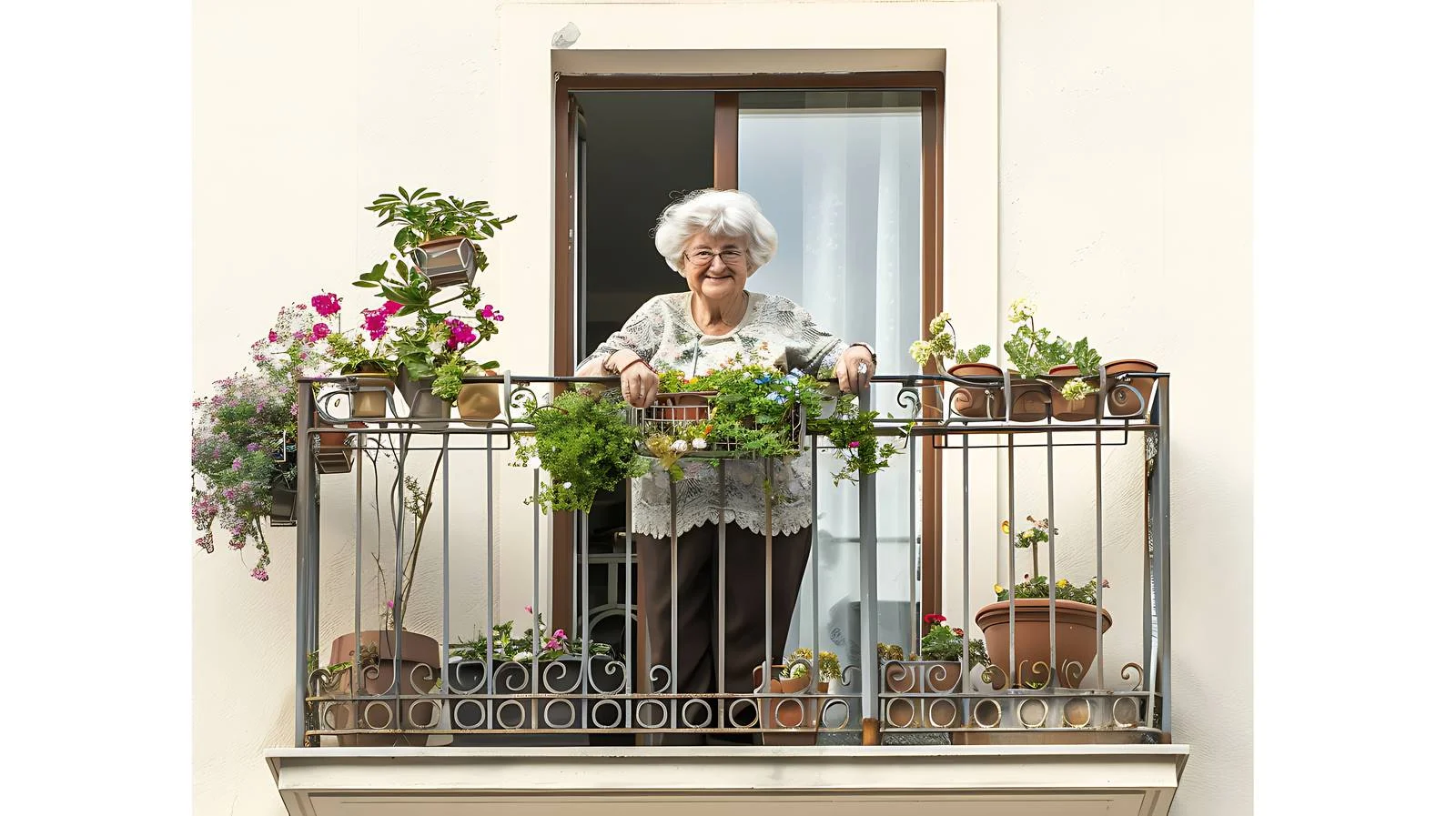 Serene Retirement Home Balcony View — free download from Dotvec