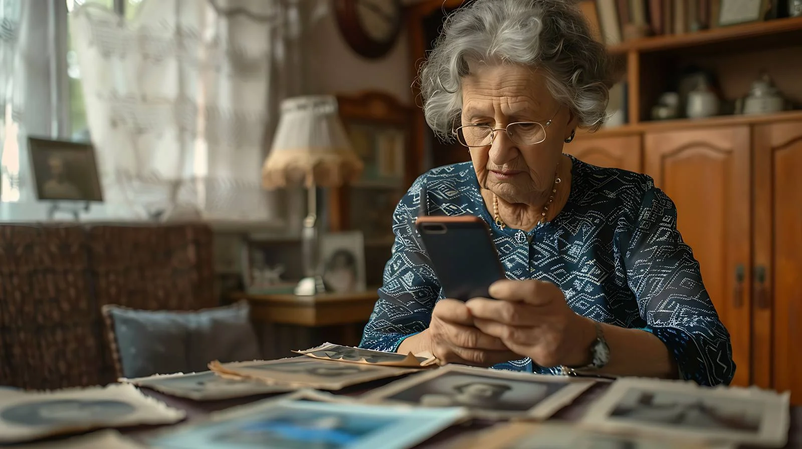 Senior Woman Photographing at Home — free download from Dotvec